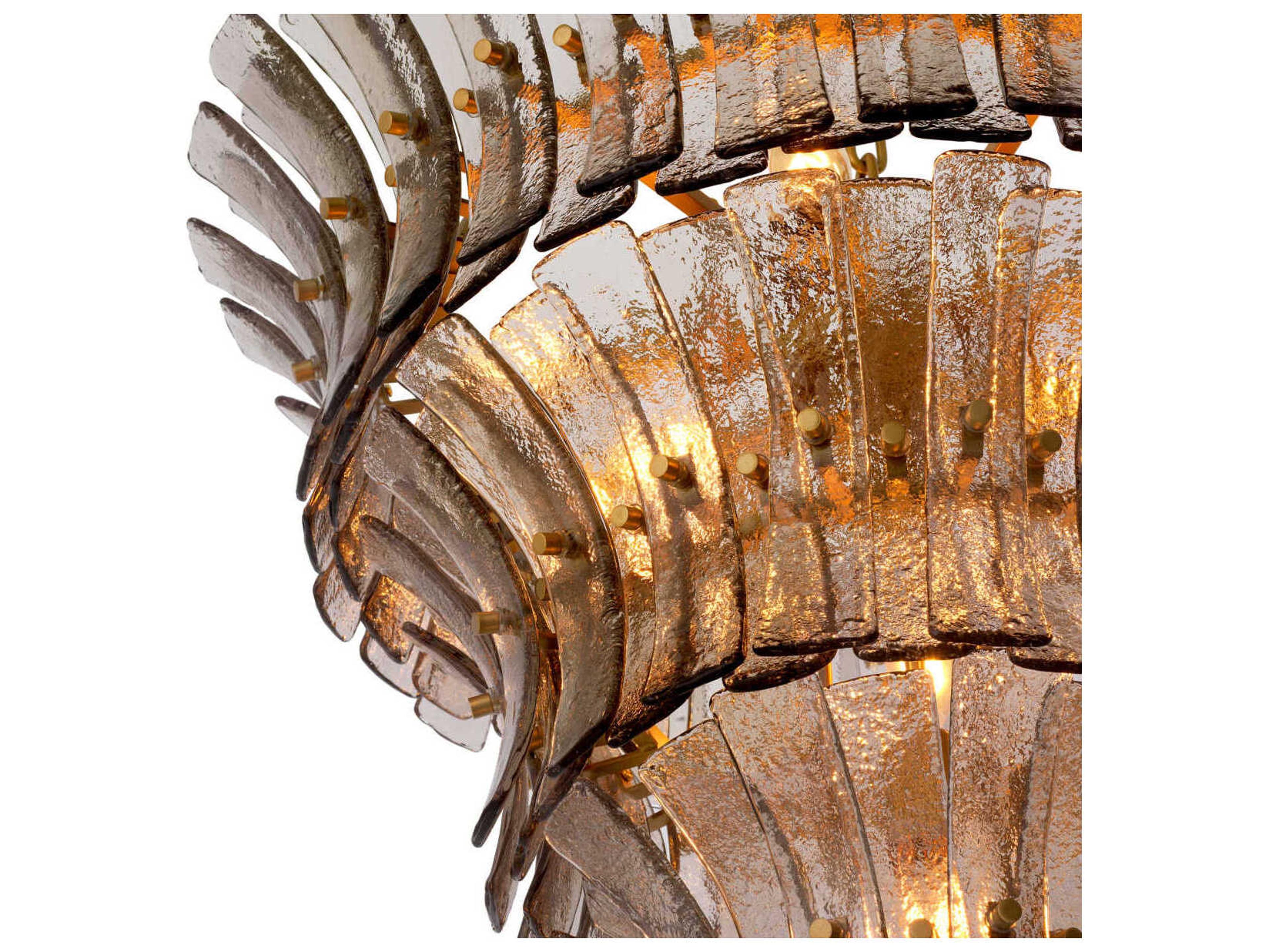 Eichholtz Toscano Smoke Glass Chandelier