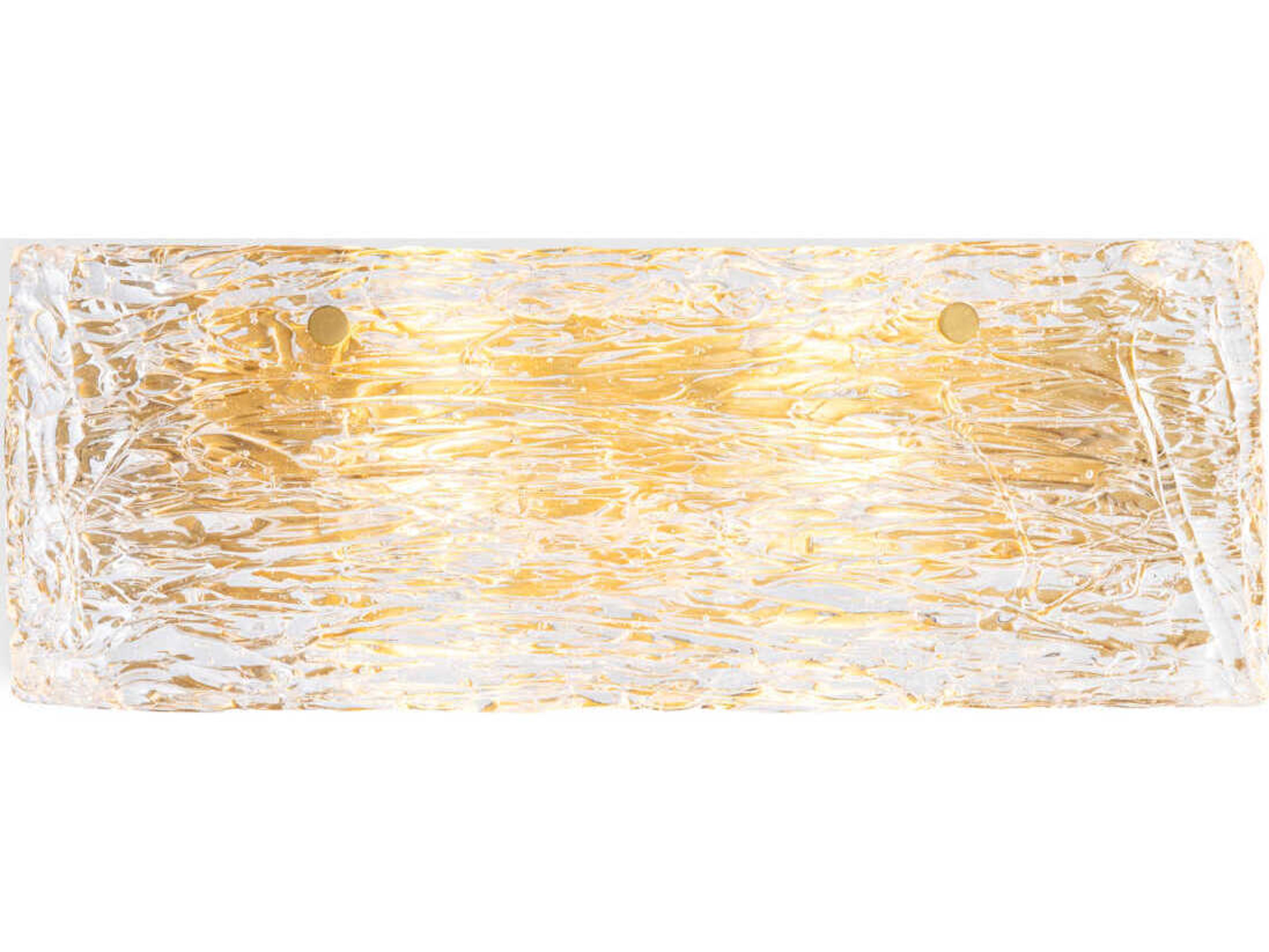 Gulf Wall Lamp L in Antique Brass and Clear Glass