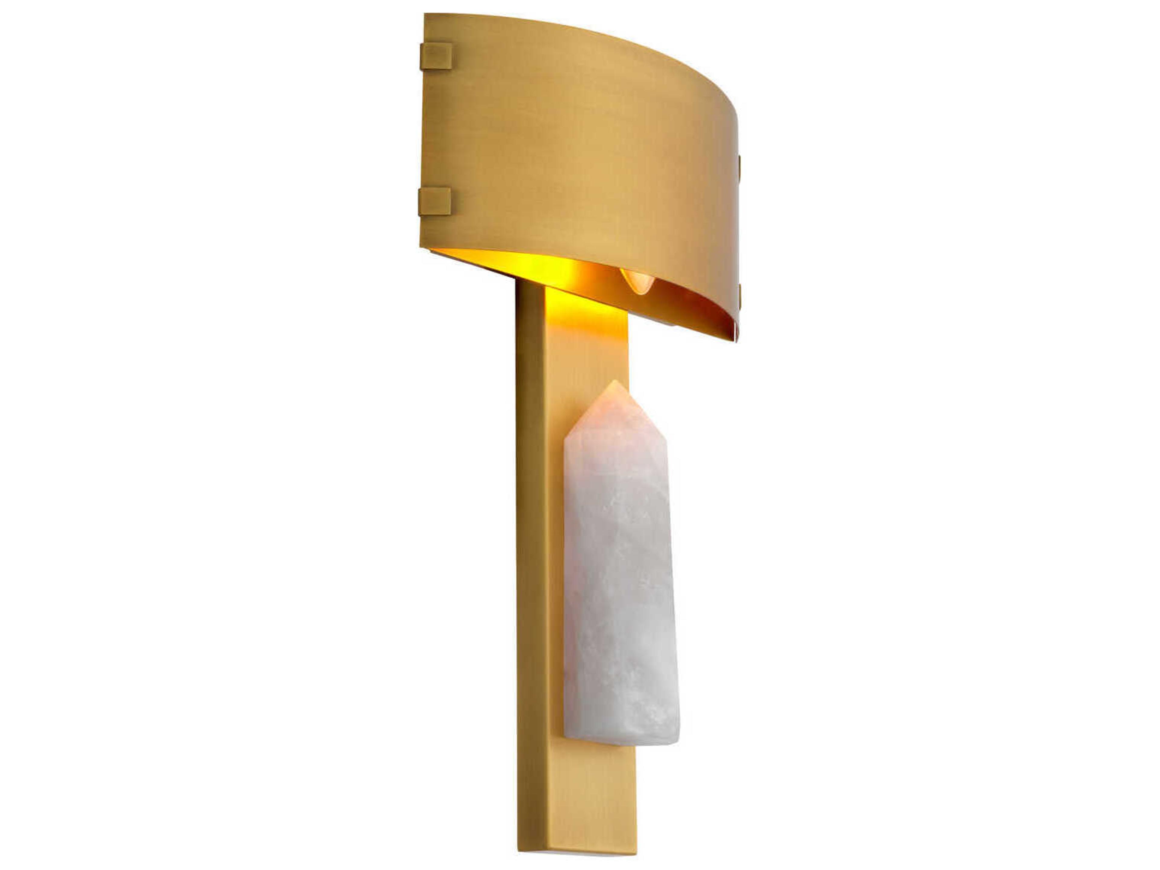 Évora Wall Lamp Antique Brass with Rock Crystal