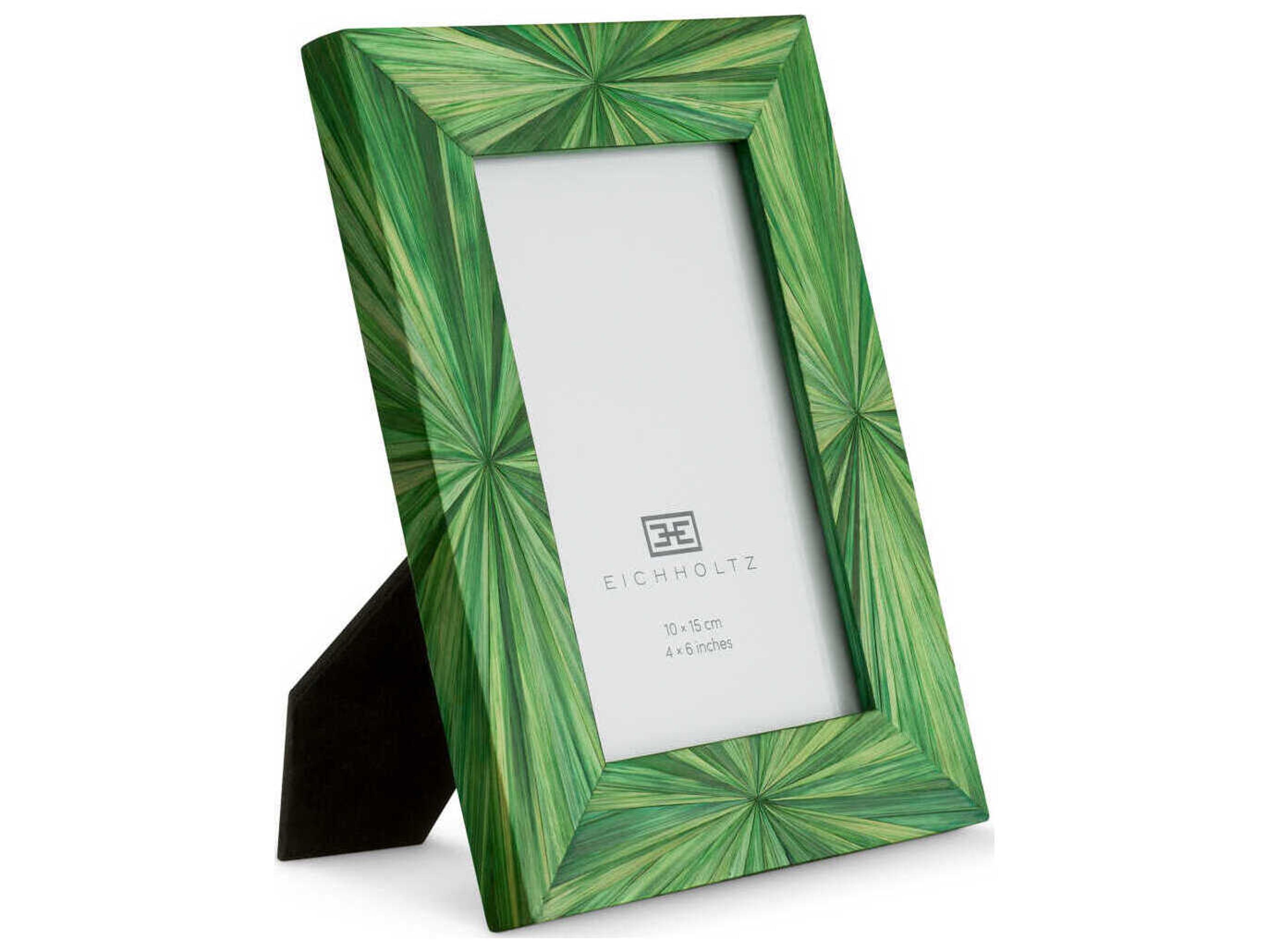 Harvard S Straw Marquetry Green Picture Frame