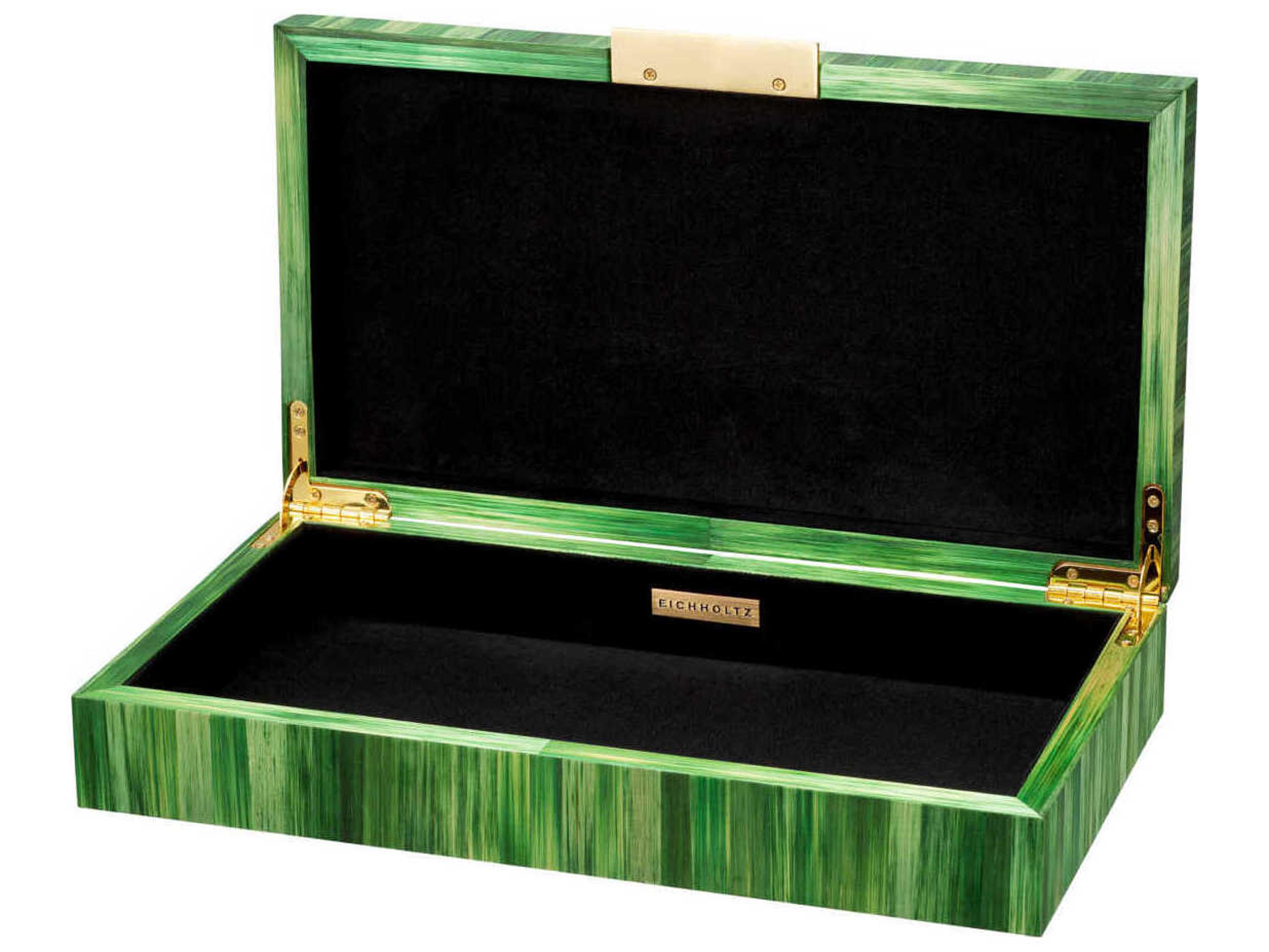Eichholtz Harvard Straw Marquetry Green Box