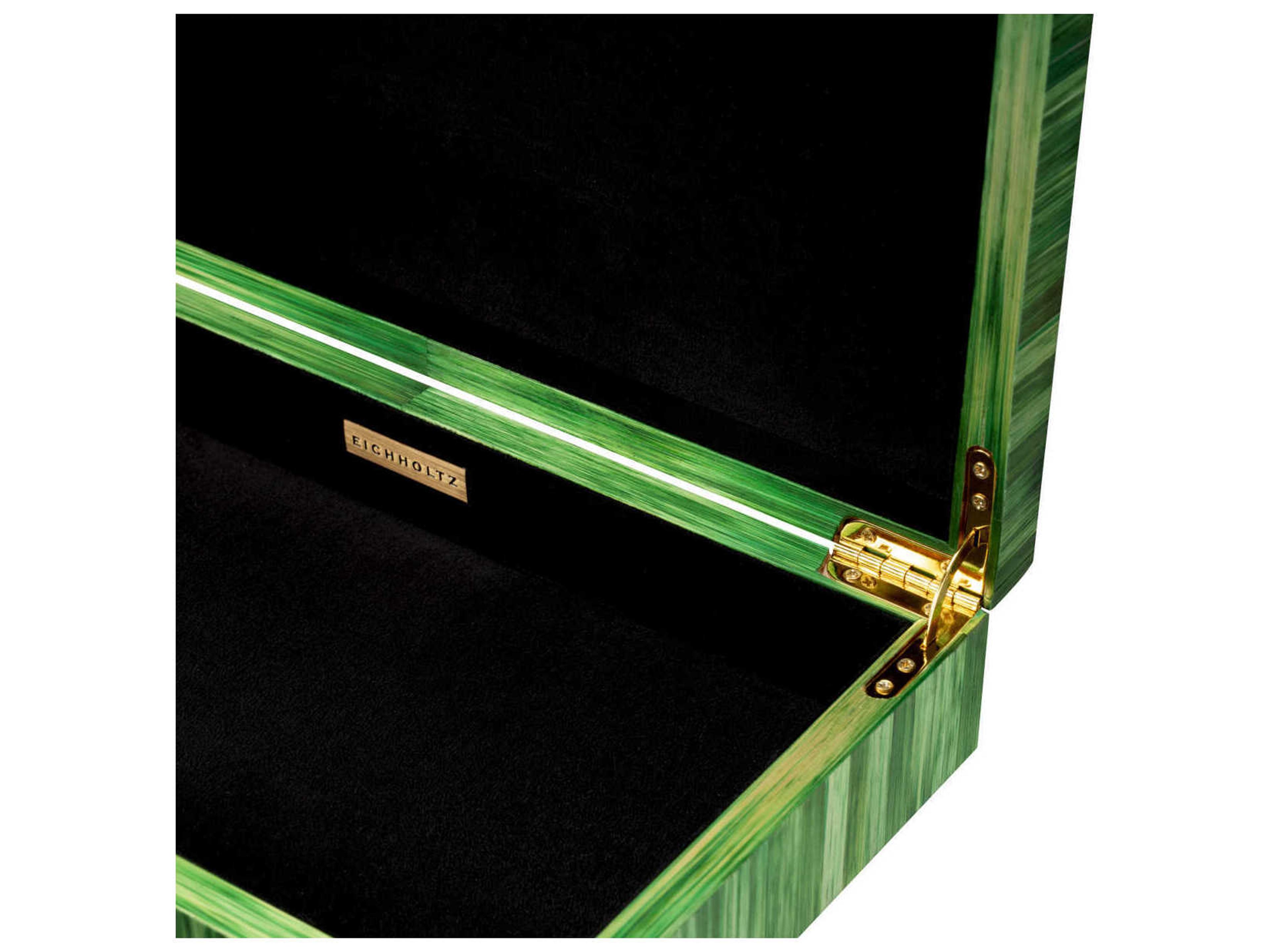 Eichholtz Harvard Straw Marquetry Green Box