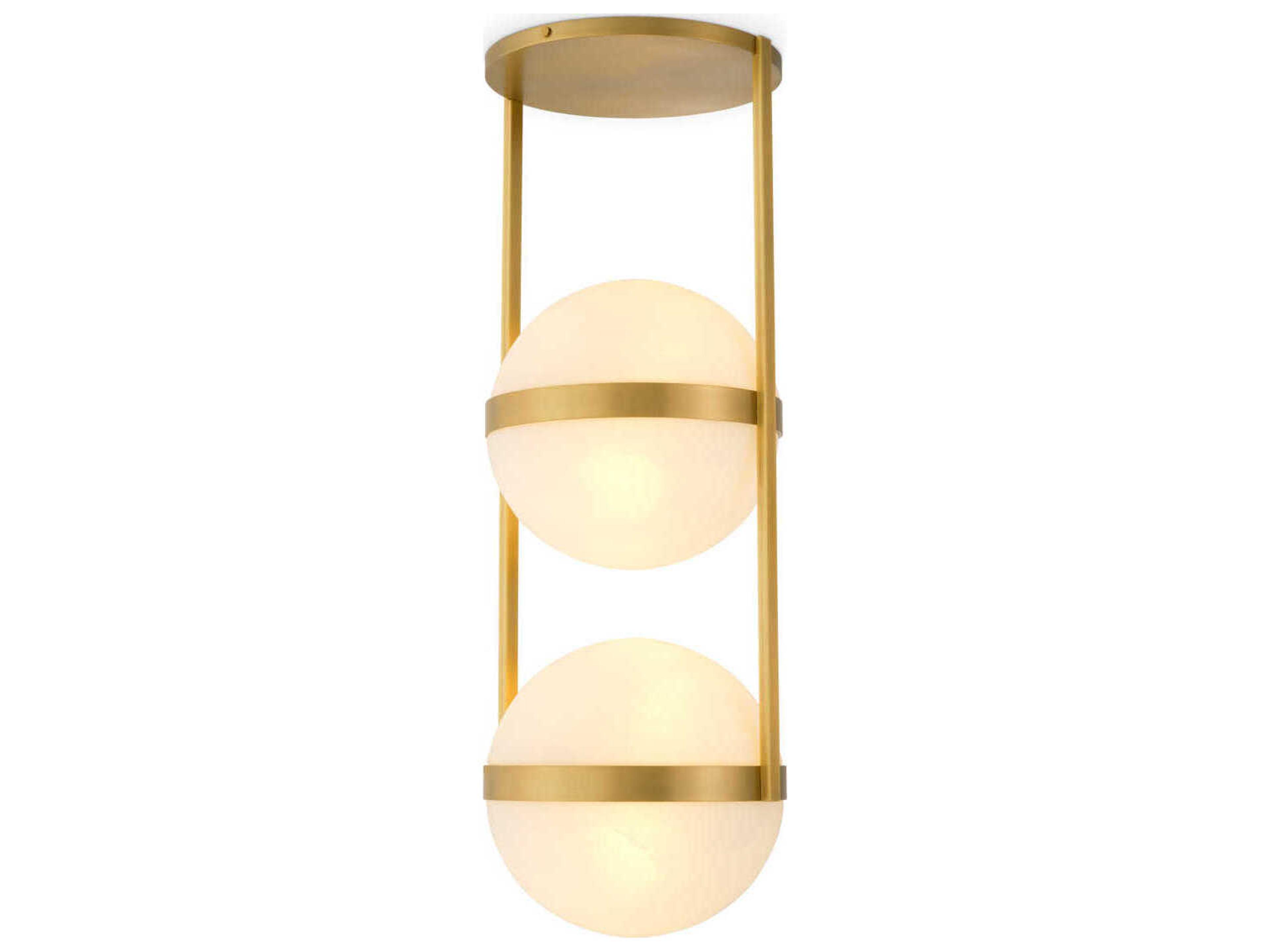 Dover Ceiling Lamp with White Glass Globes