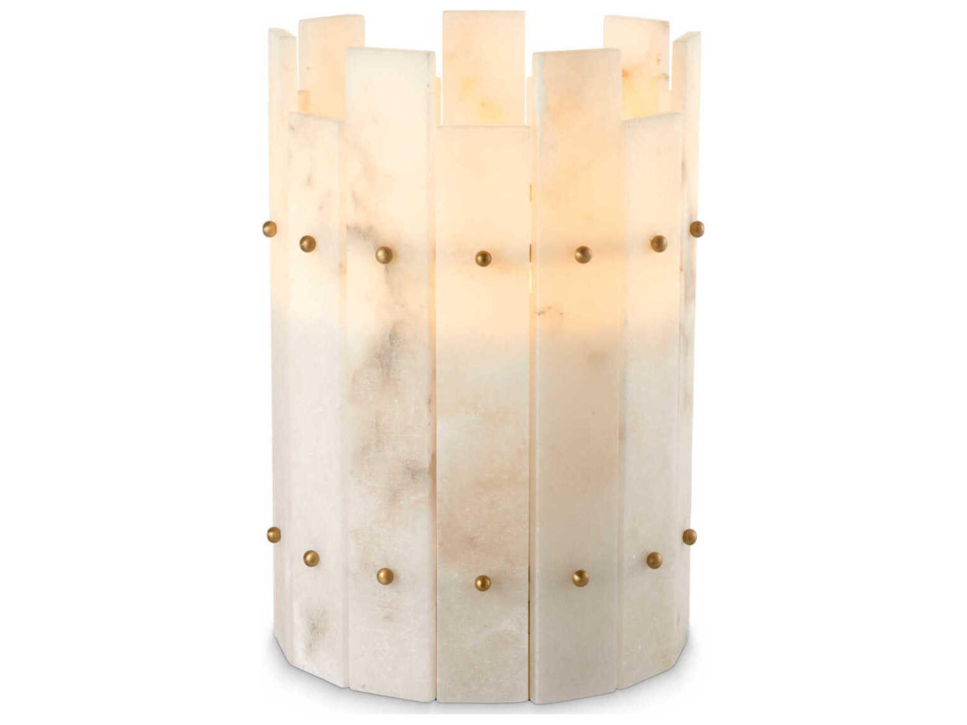 Ruby Hurricane Alabaster with Antique Brass Finish