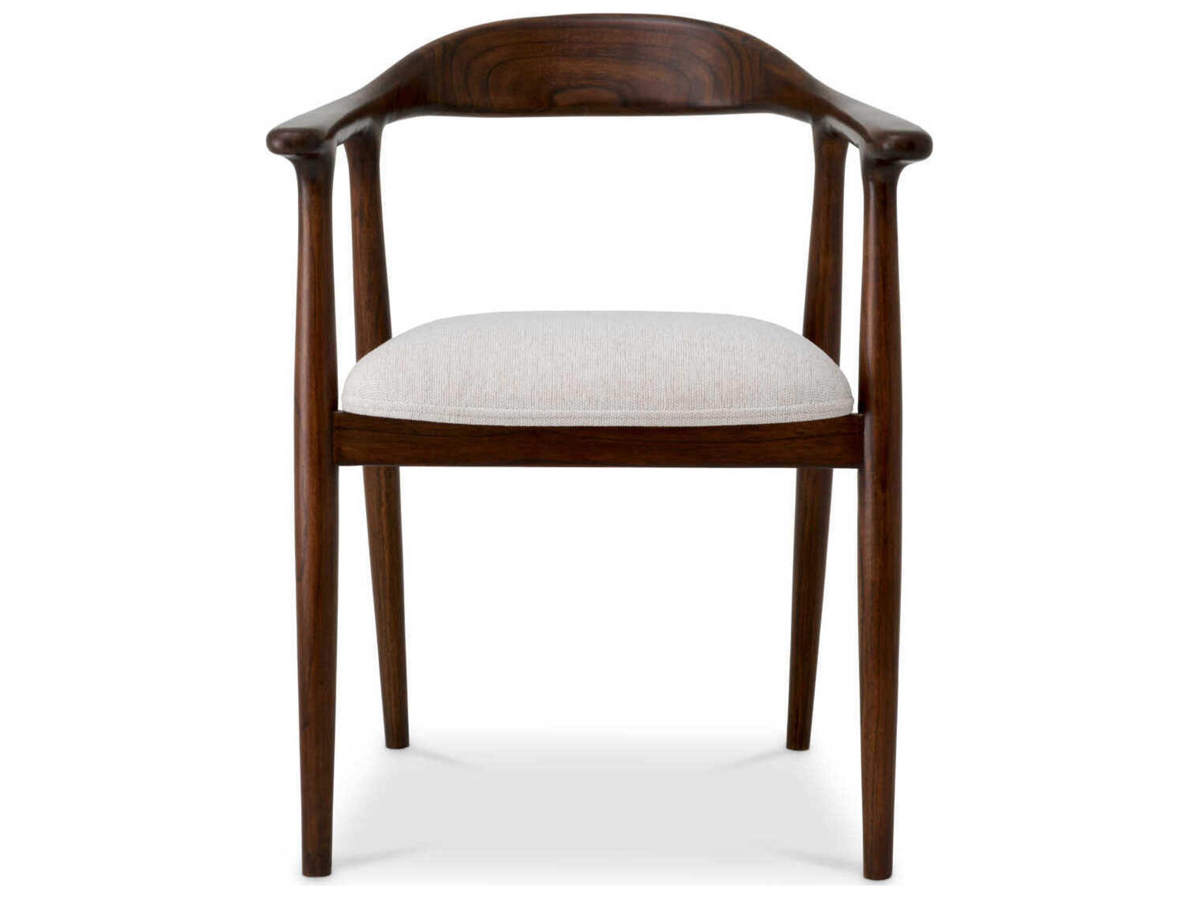 Eichholtz Beale Classic Brown Sentier Cream Dining Chair