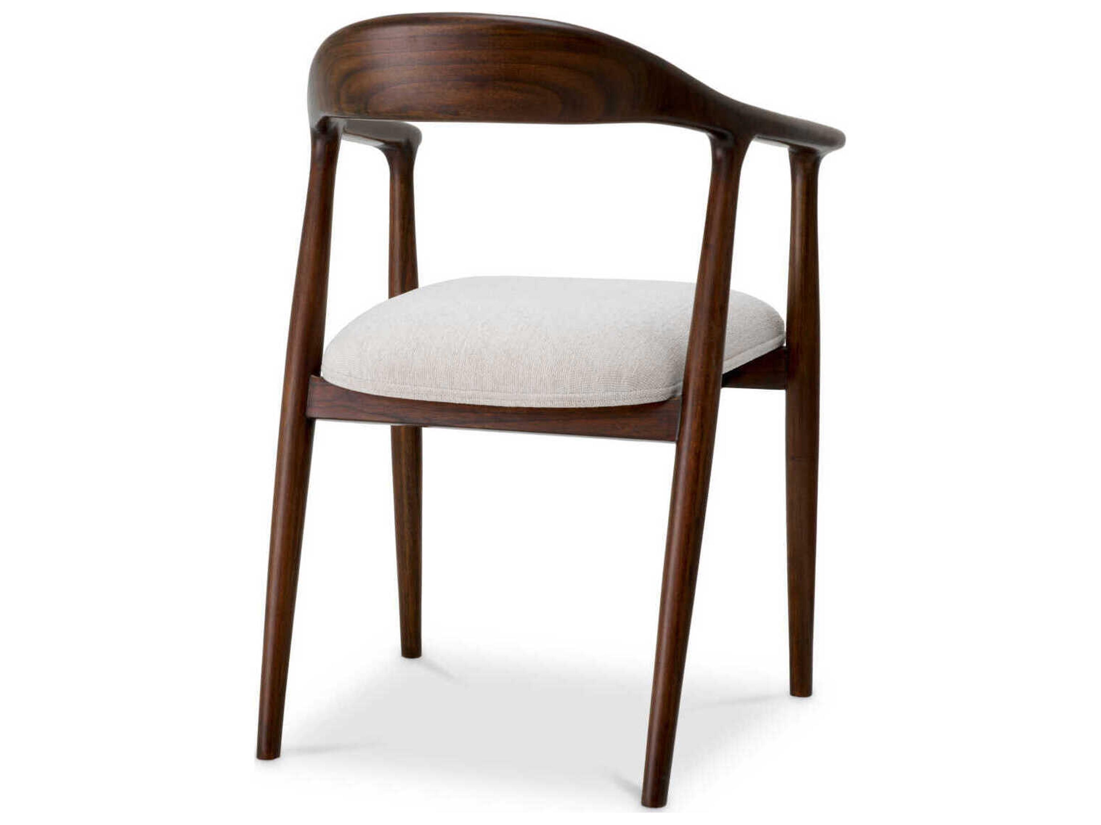 Eichholtz Beale Classic Brown Sentier Cream Dining Chair
