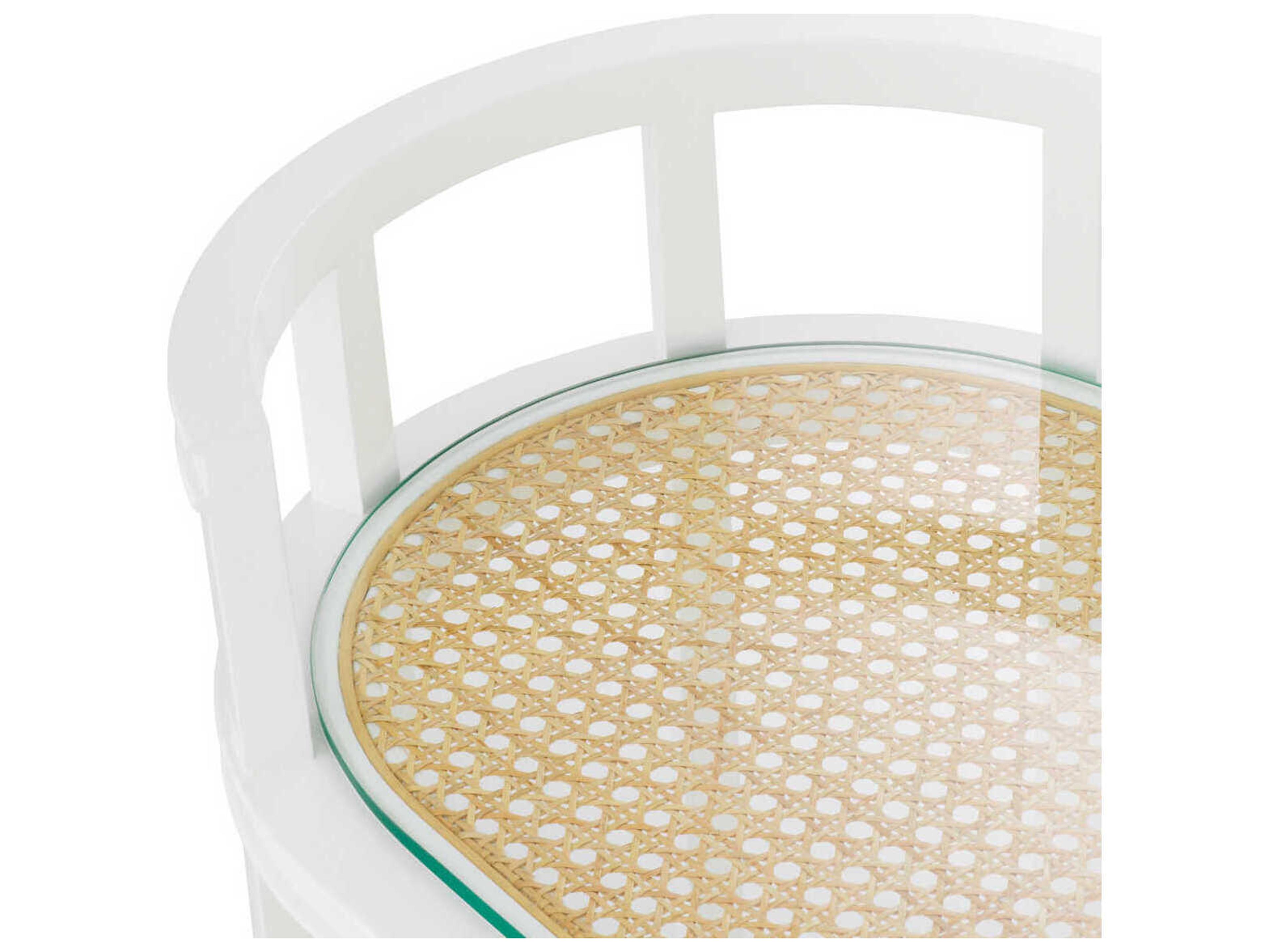 Eichholtz Bahamas Piano White Natural Cane Trolley