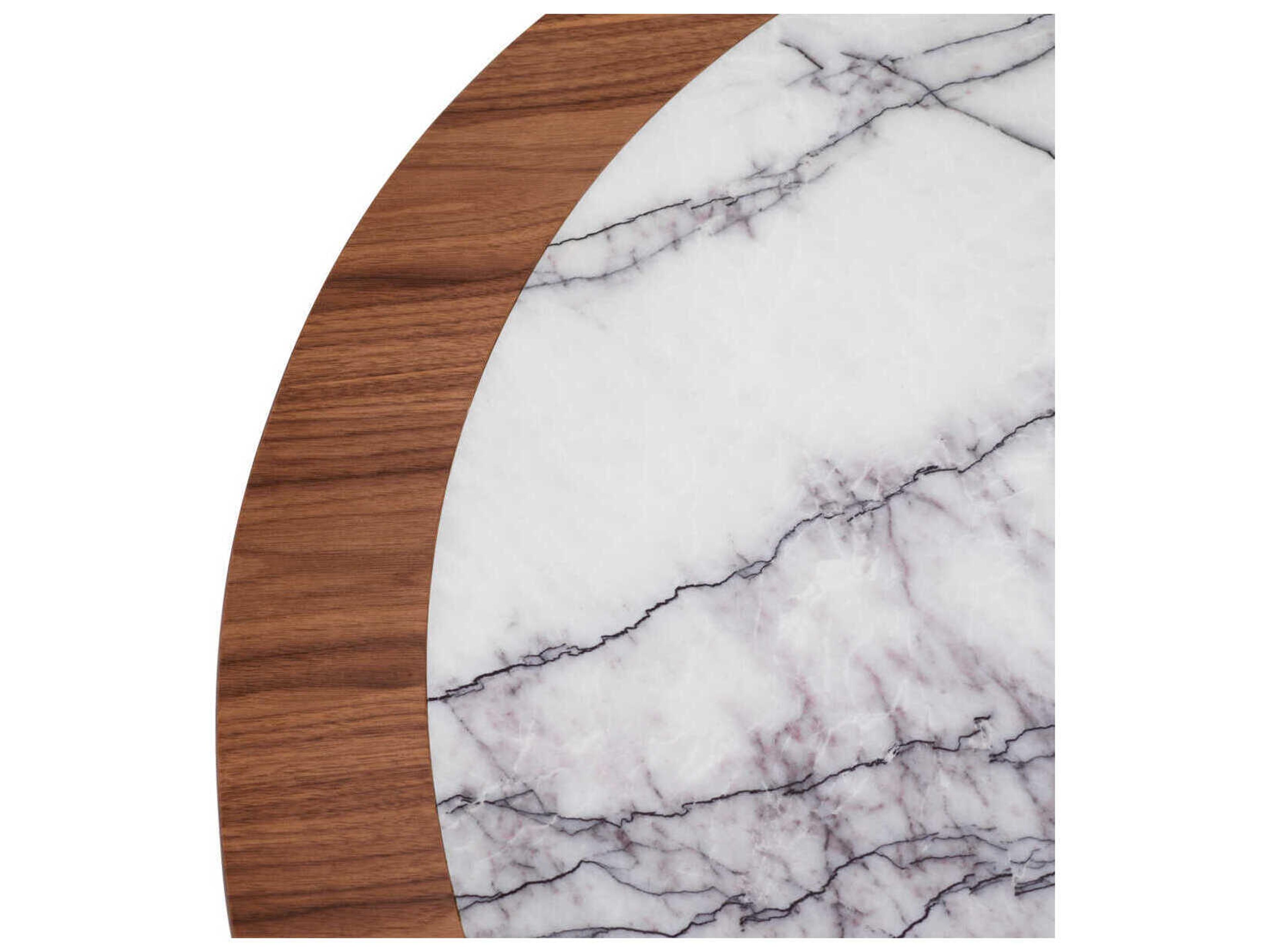 Eichholtz Presedio Walnut Veneer Biano Lilac Marble Coffee Table