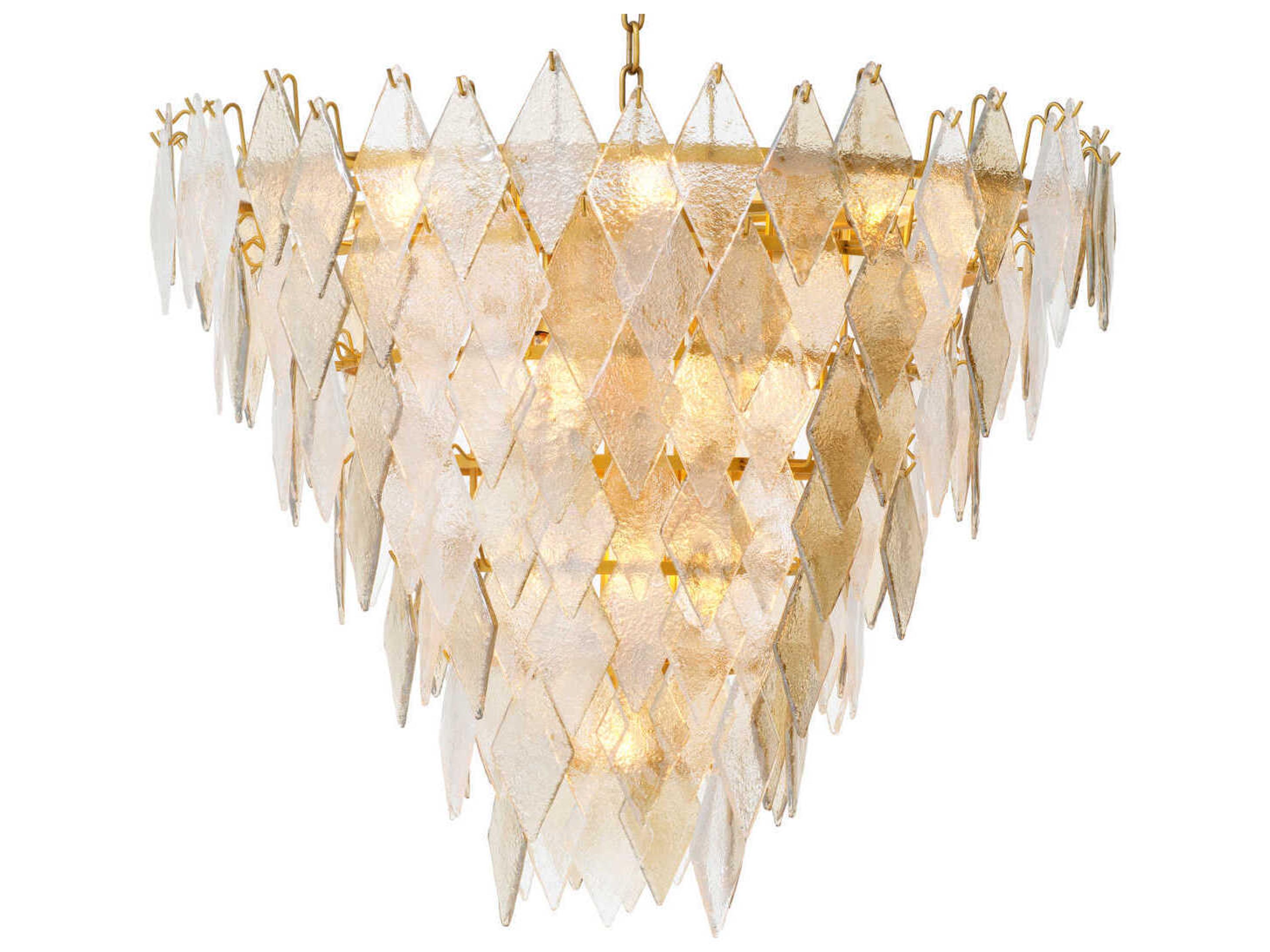 Eichholtz Rhombus L Antique Brass Chandelier