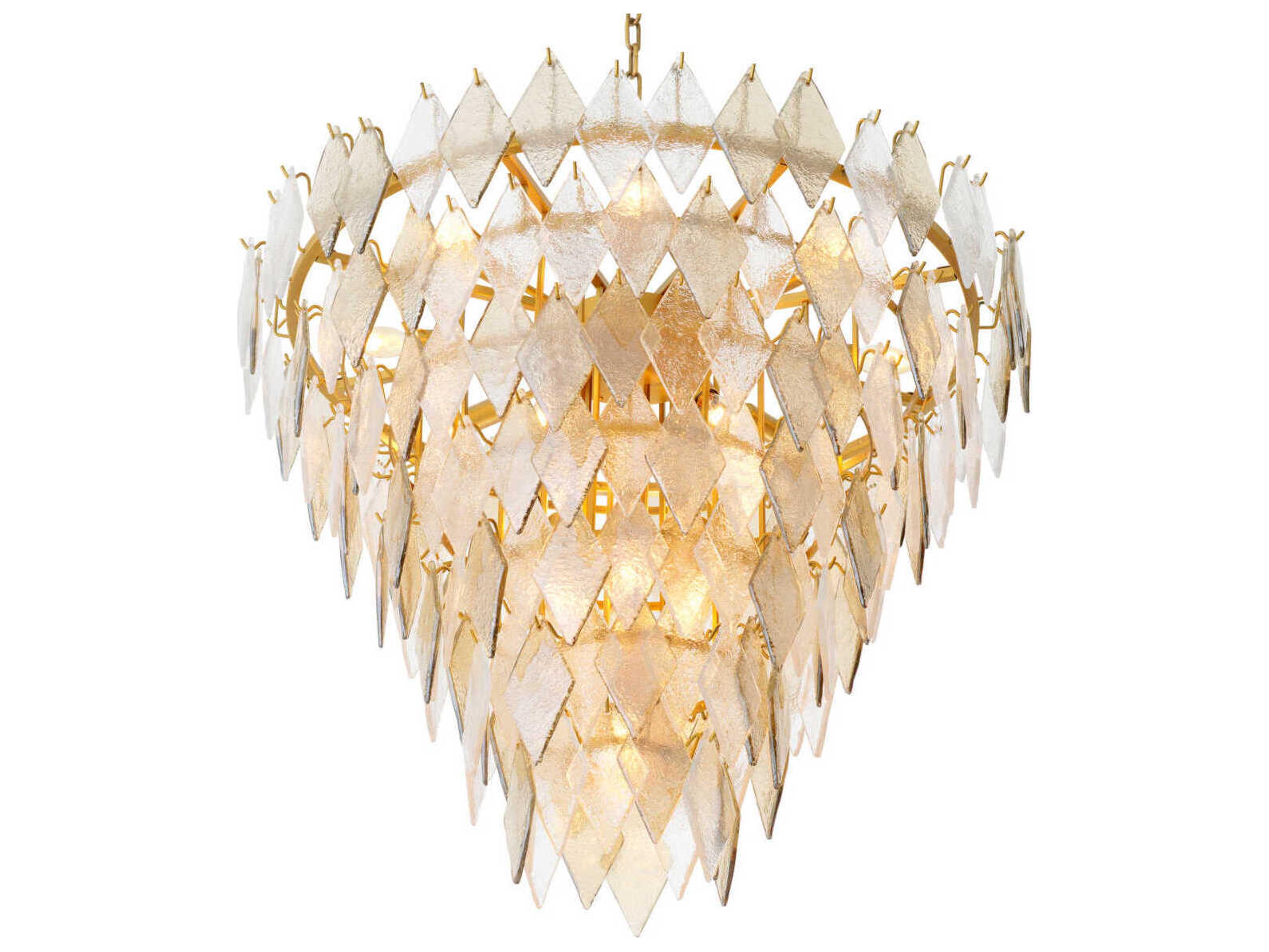 Eichholtz Rhombus L Antique Brass Chandelier