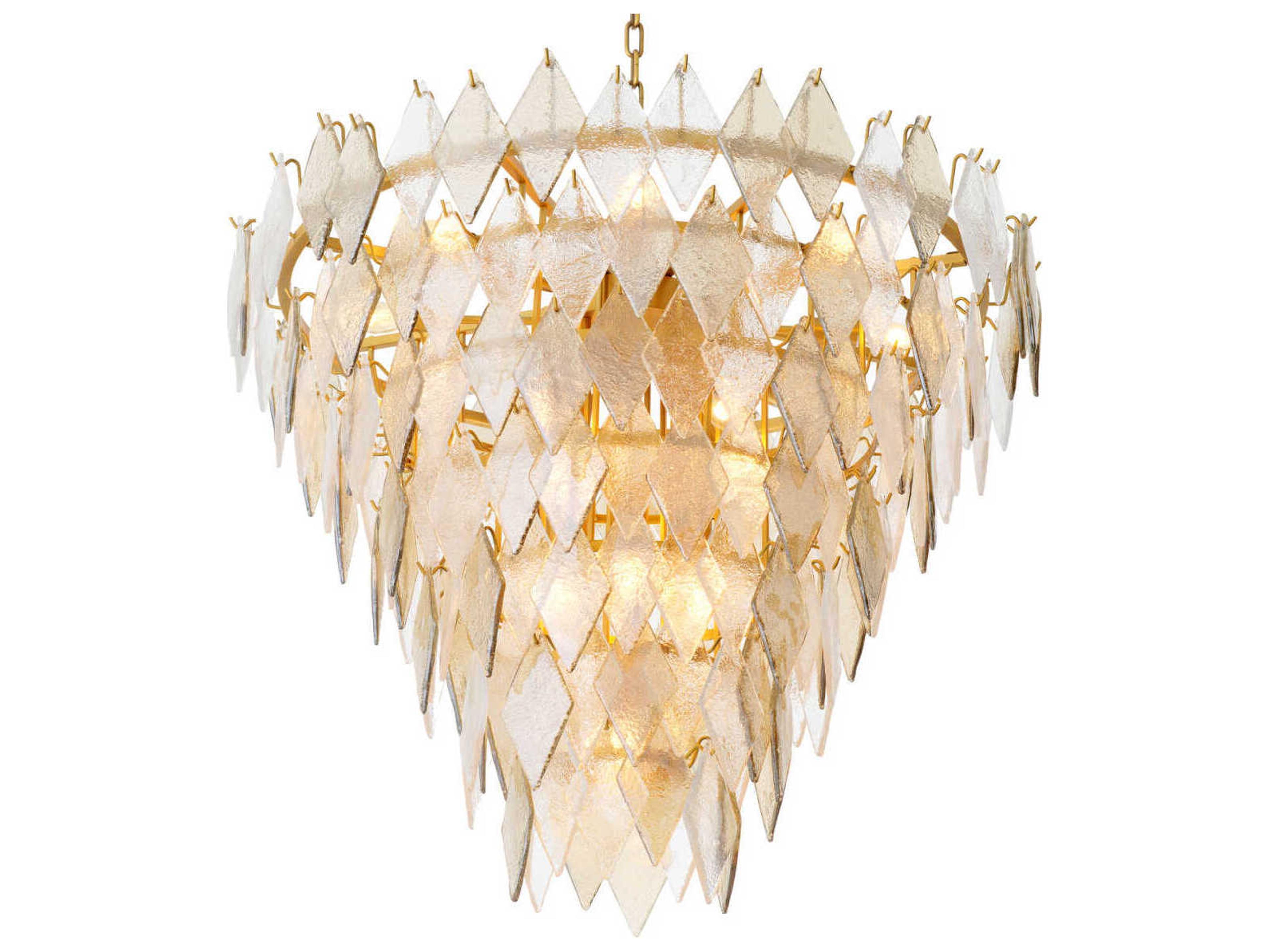 Eichholtz Rhombus L Antique Brass Chandelier