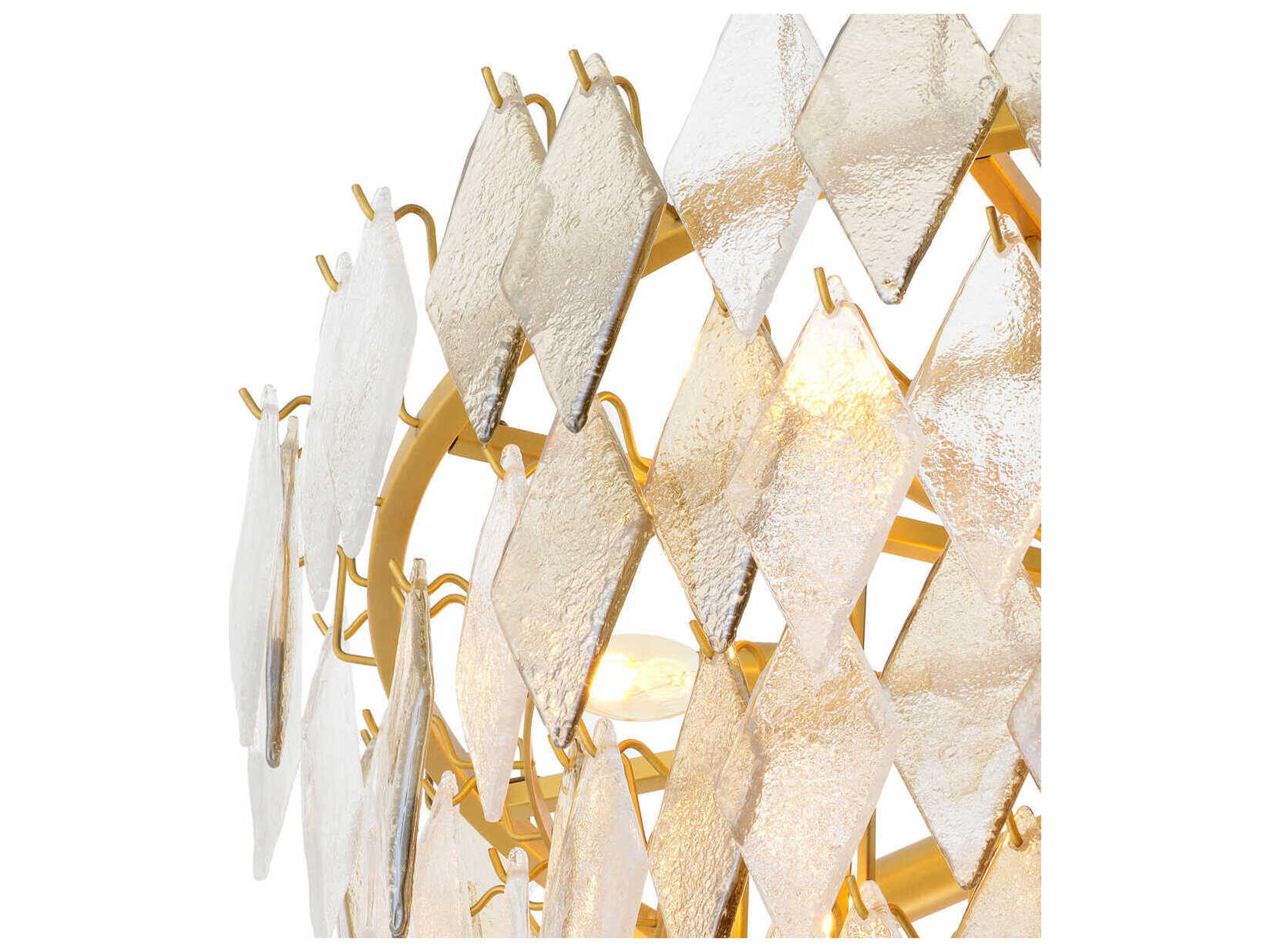 Eichholtz Rhombus L Antique Brass Chandelier