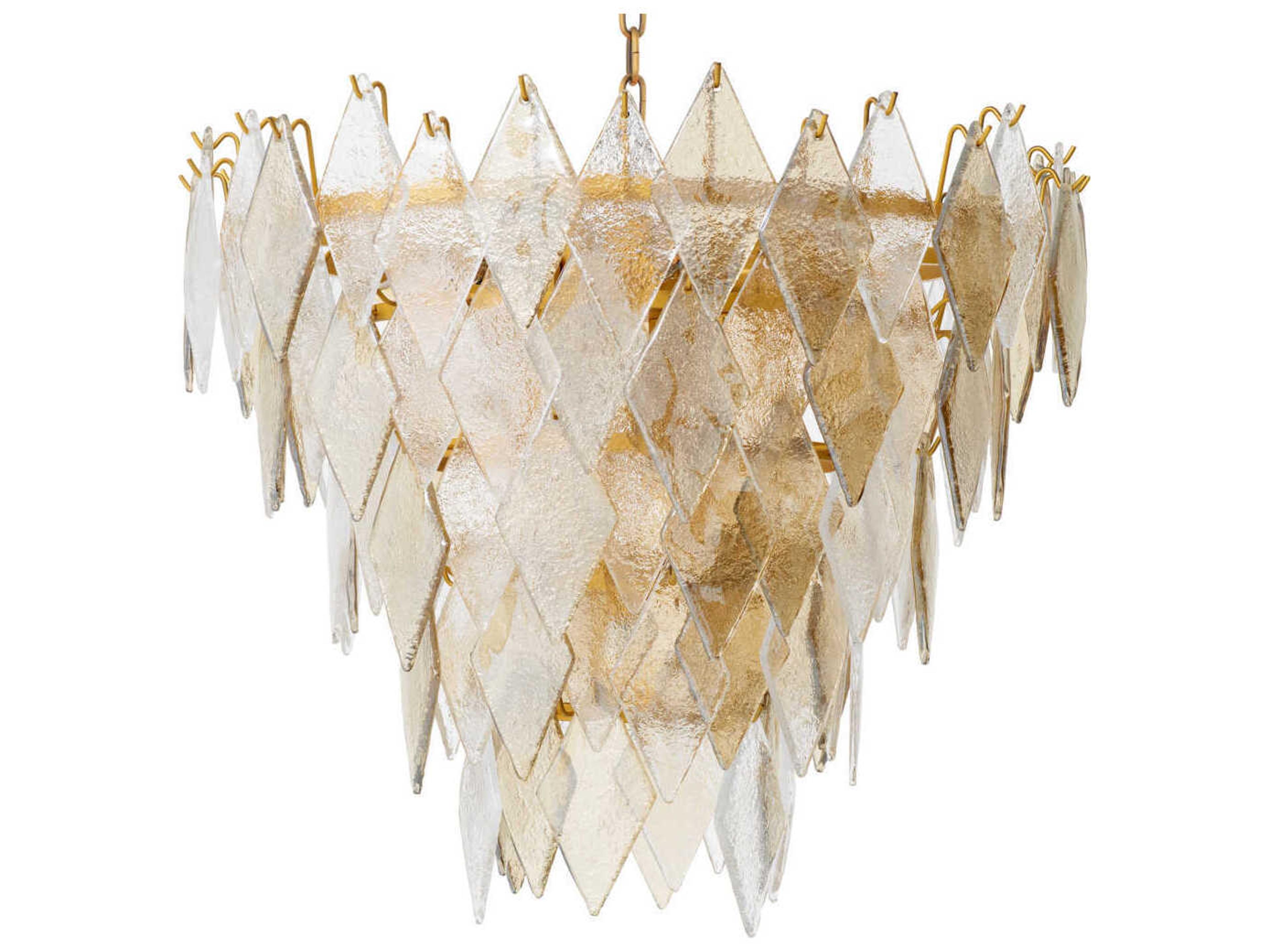 Eichholtz Rhombus S Antique Brass Chandelier