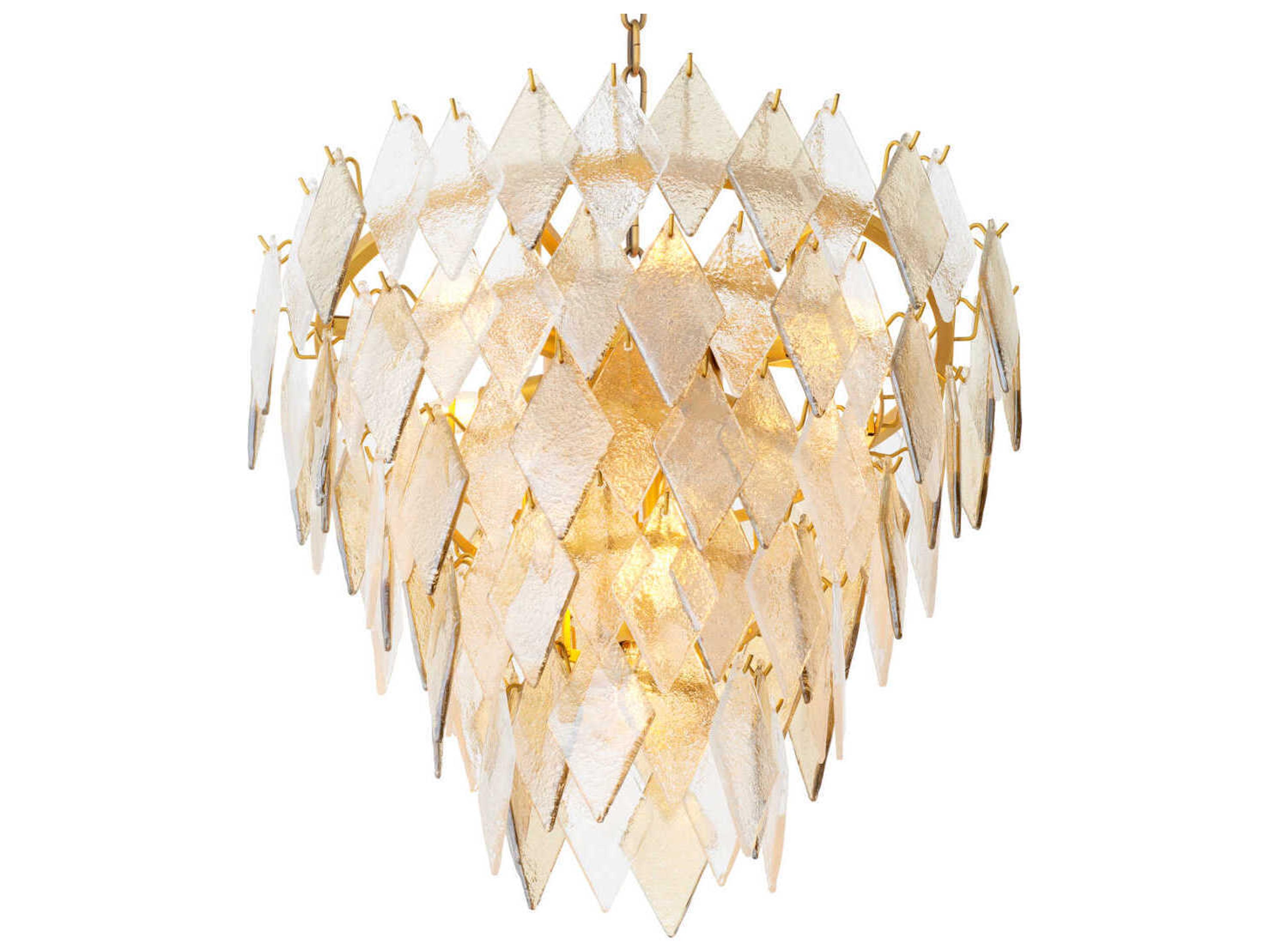 Eichholtz Rhombus S Antique Brass Chandelier