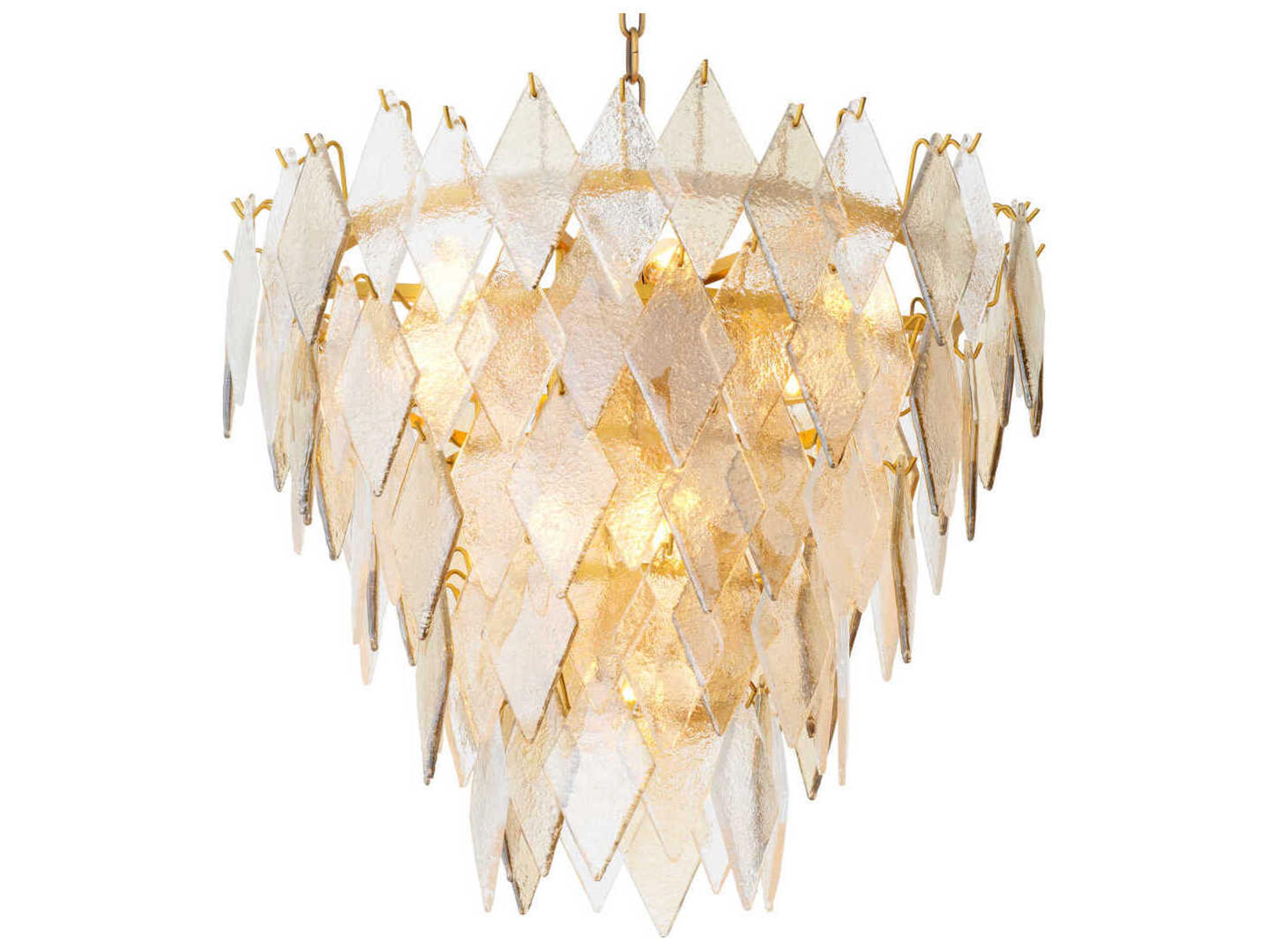 Eichholtz Rhombus S Antique Brass Chandelier