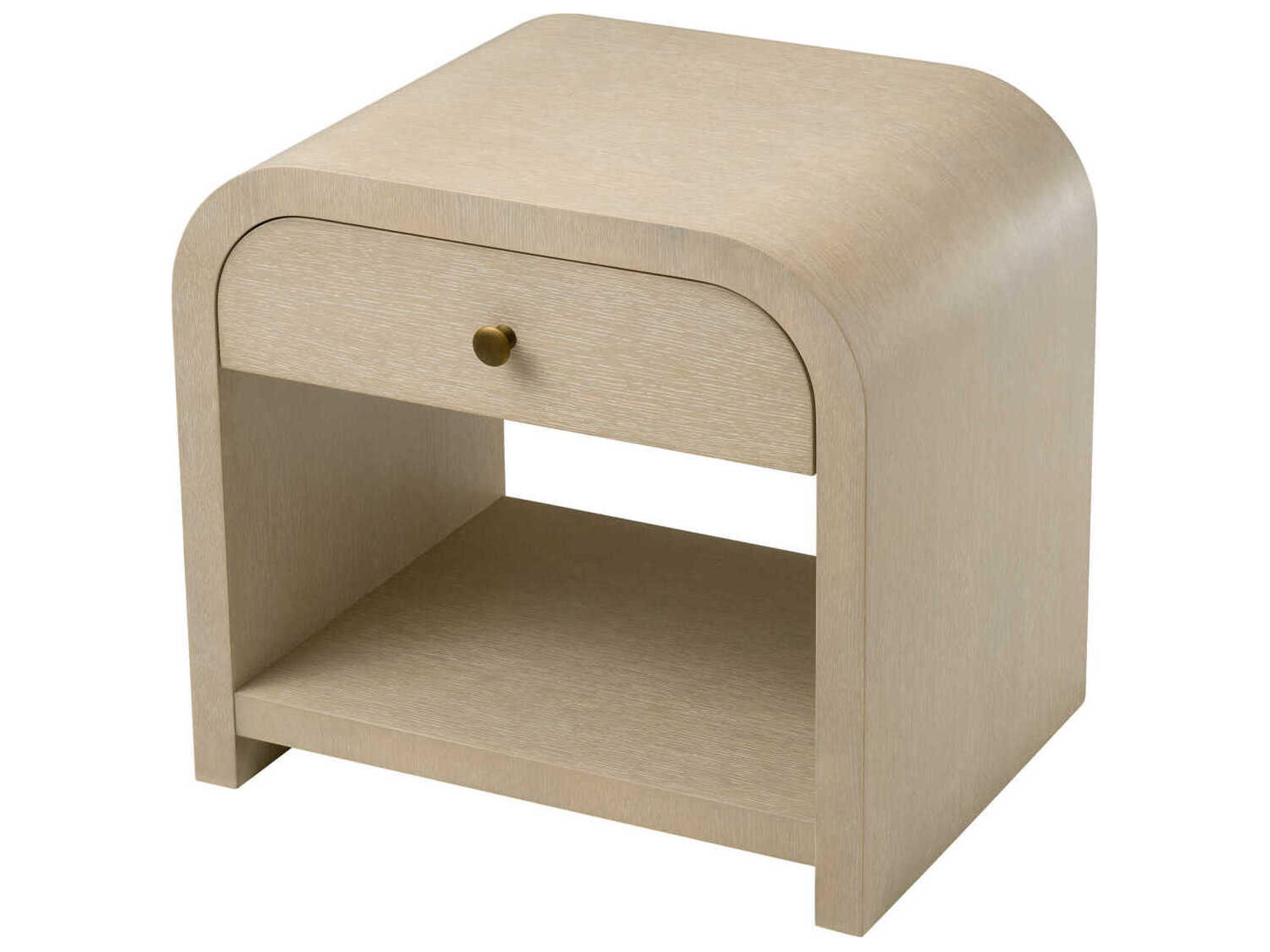 Eichholtz Rhodes Washed Oak Veneer Nightstand