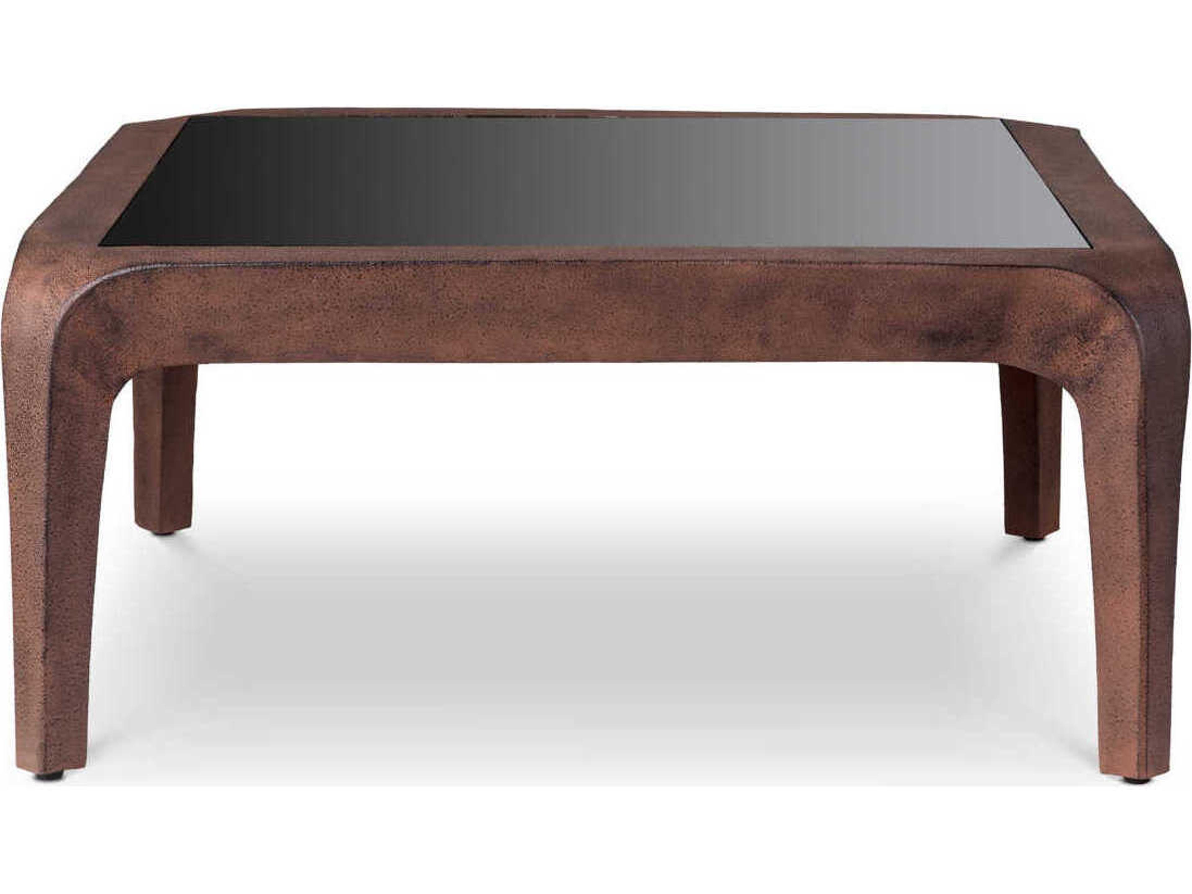 Eichholtz Quentin Oxidized Look Black Glass Coffee Table