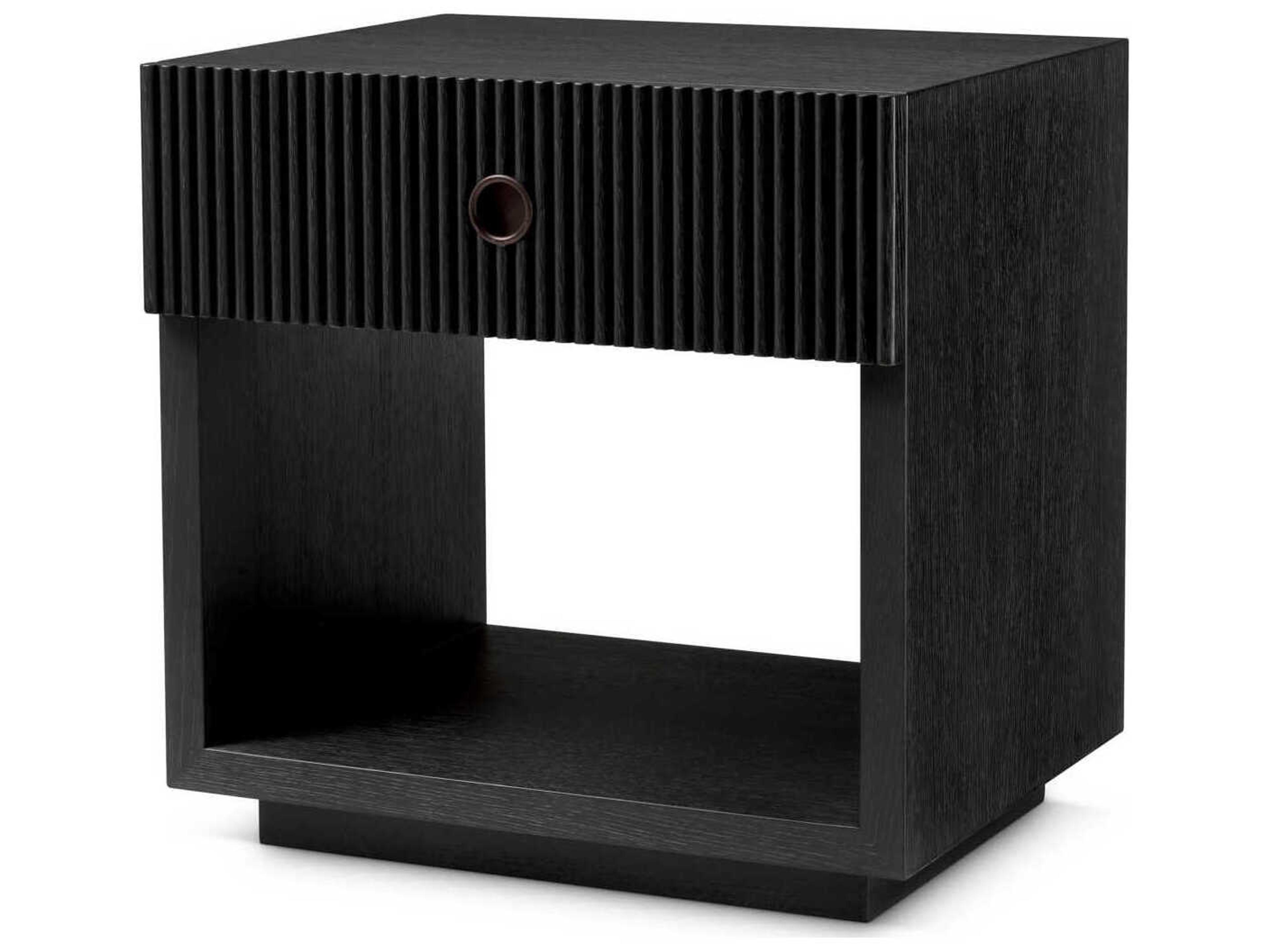 Dimitrios Charcoal Grey Oak Veneer Nightstand