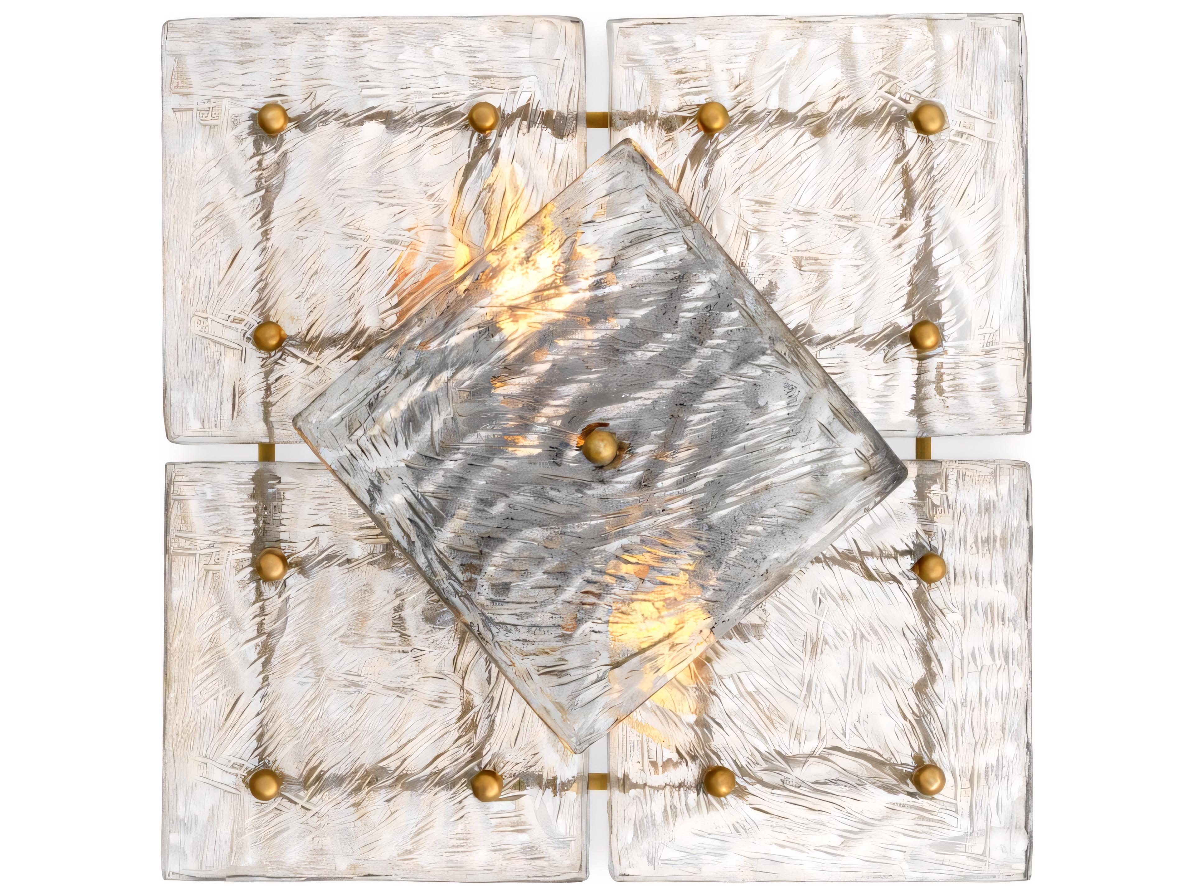 Vintage Brass X Handmade Glass Wall Sconce