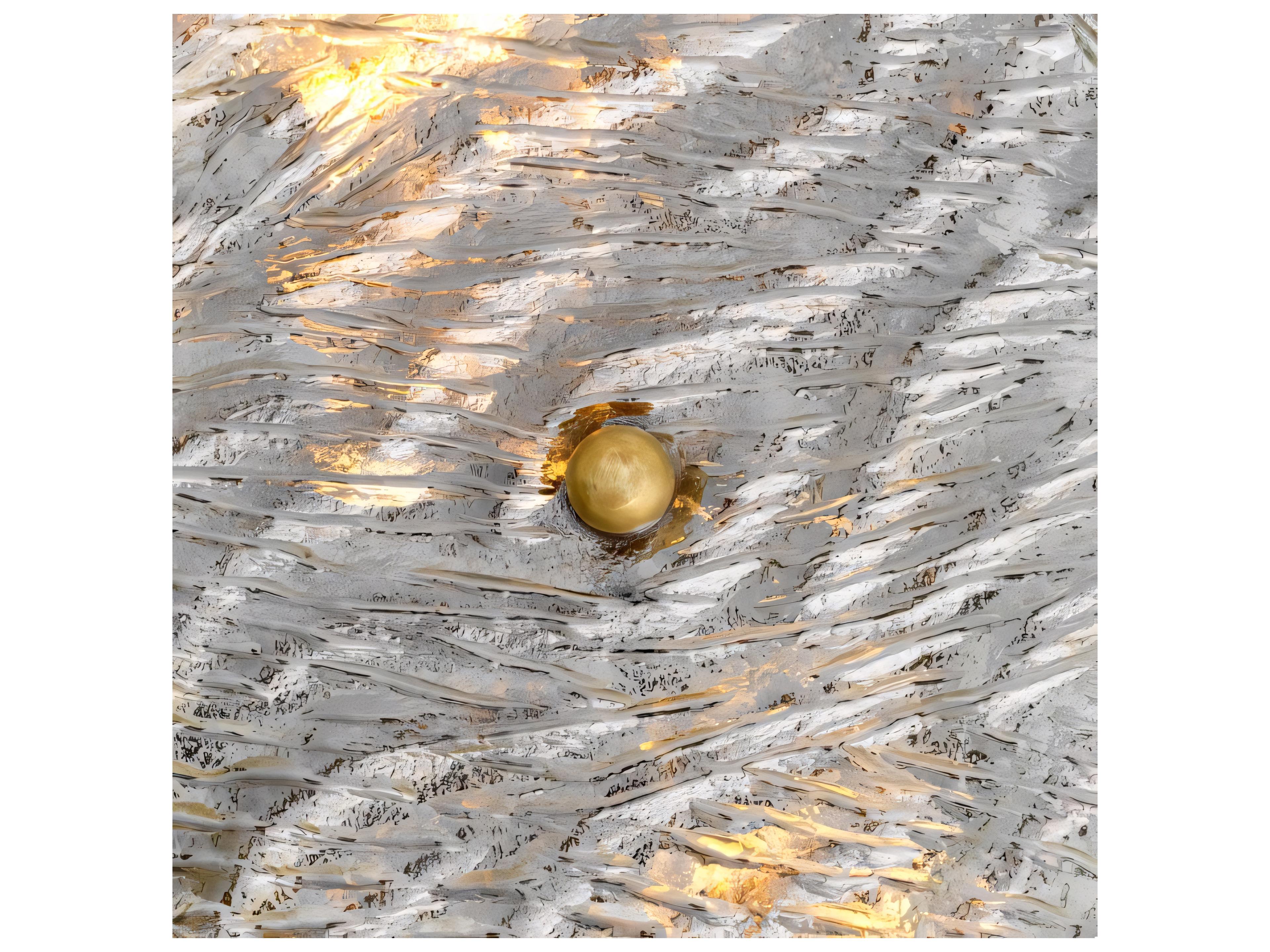 Eichholtz Vintage Brass X Handmade Glass Wall Sconce