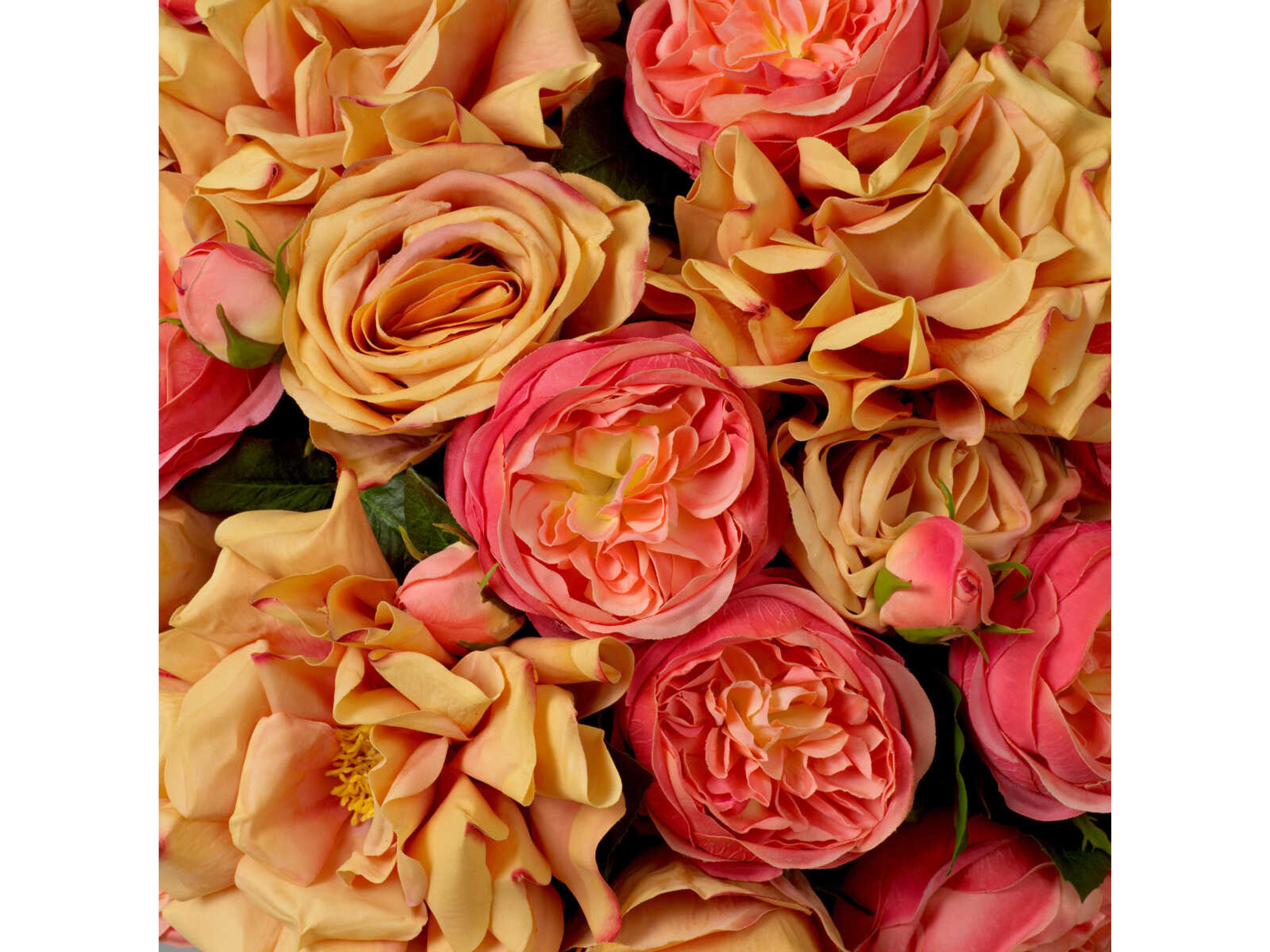 Eichholtz Roses Of Real Touch Three Tone Peach Pcs/3 Varieties Bouquet
