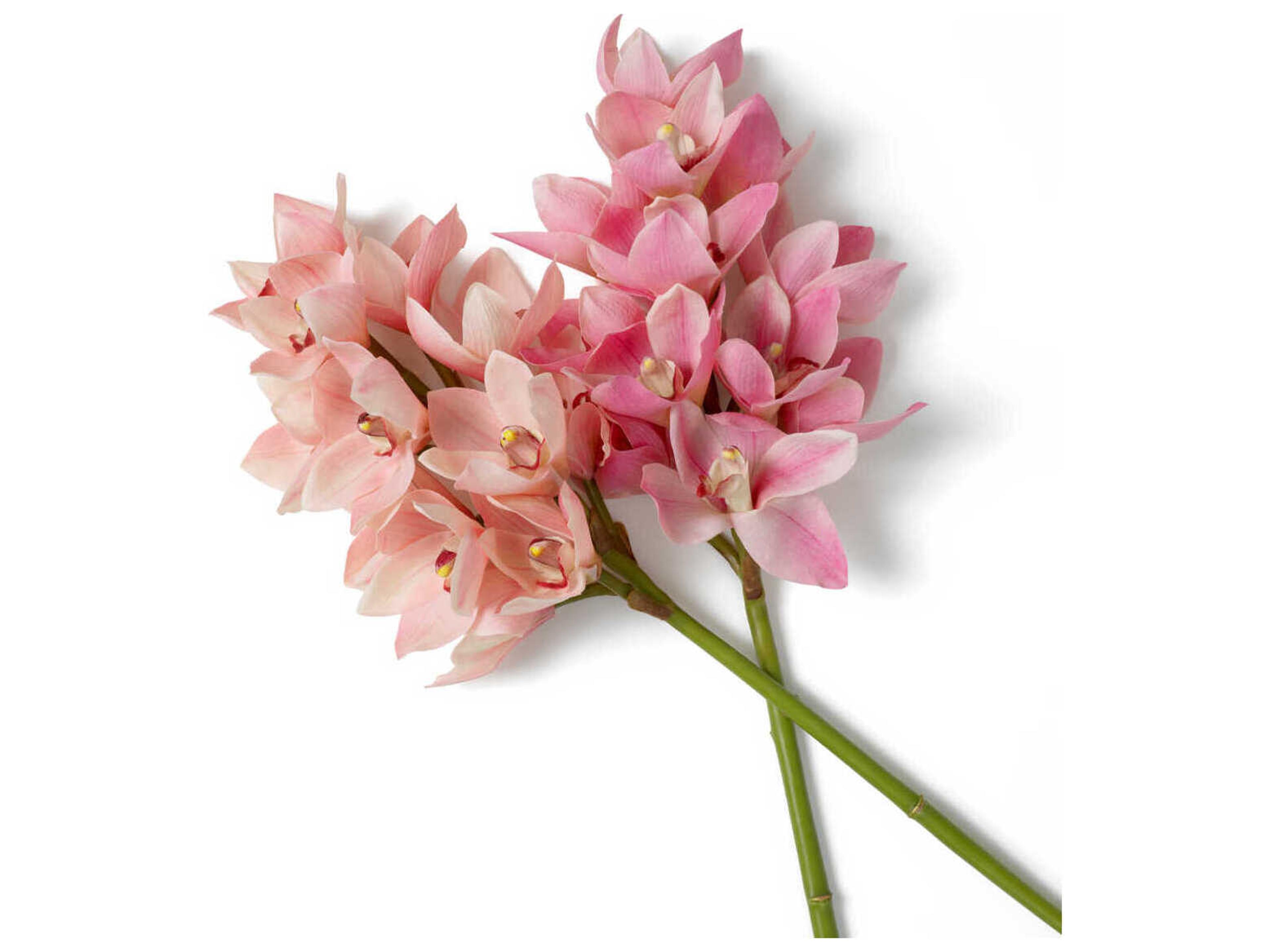 Eichholtz Cymbidium Orchids Of Pink And Peach Tones Real Touch Pcs/2Varieties Bouquet