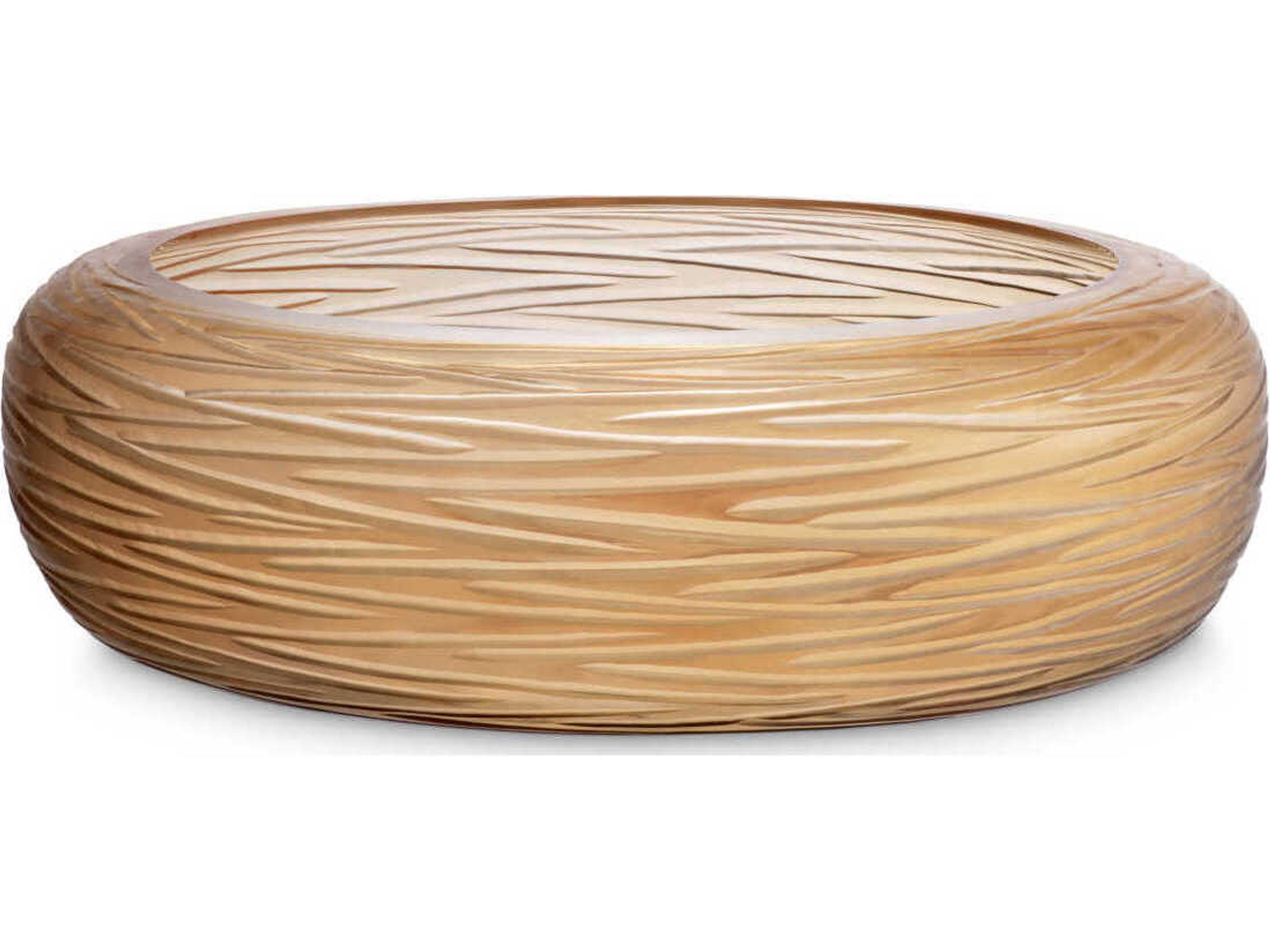 Alessio Peach Glass Bowl