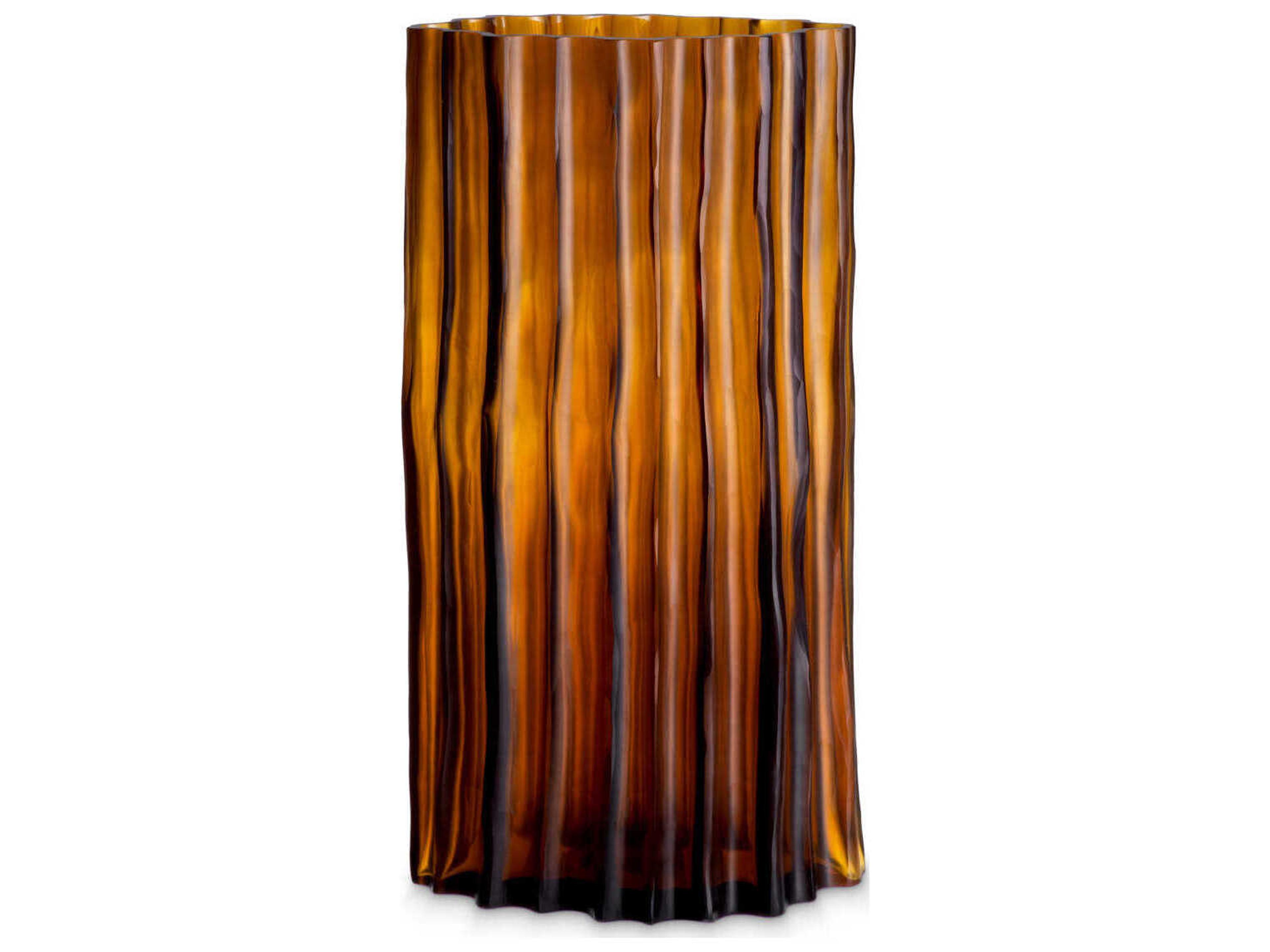 Vivente L Amber Glass Vase