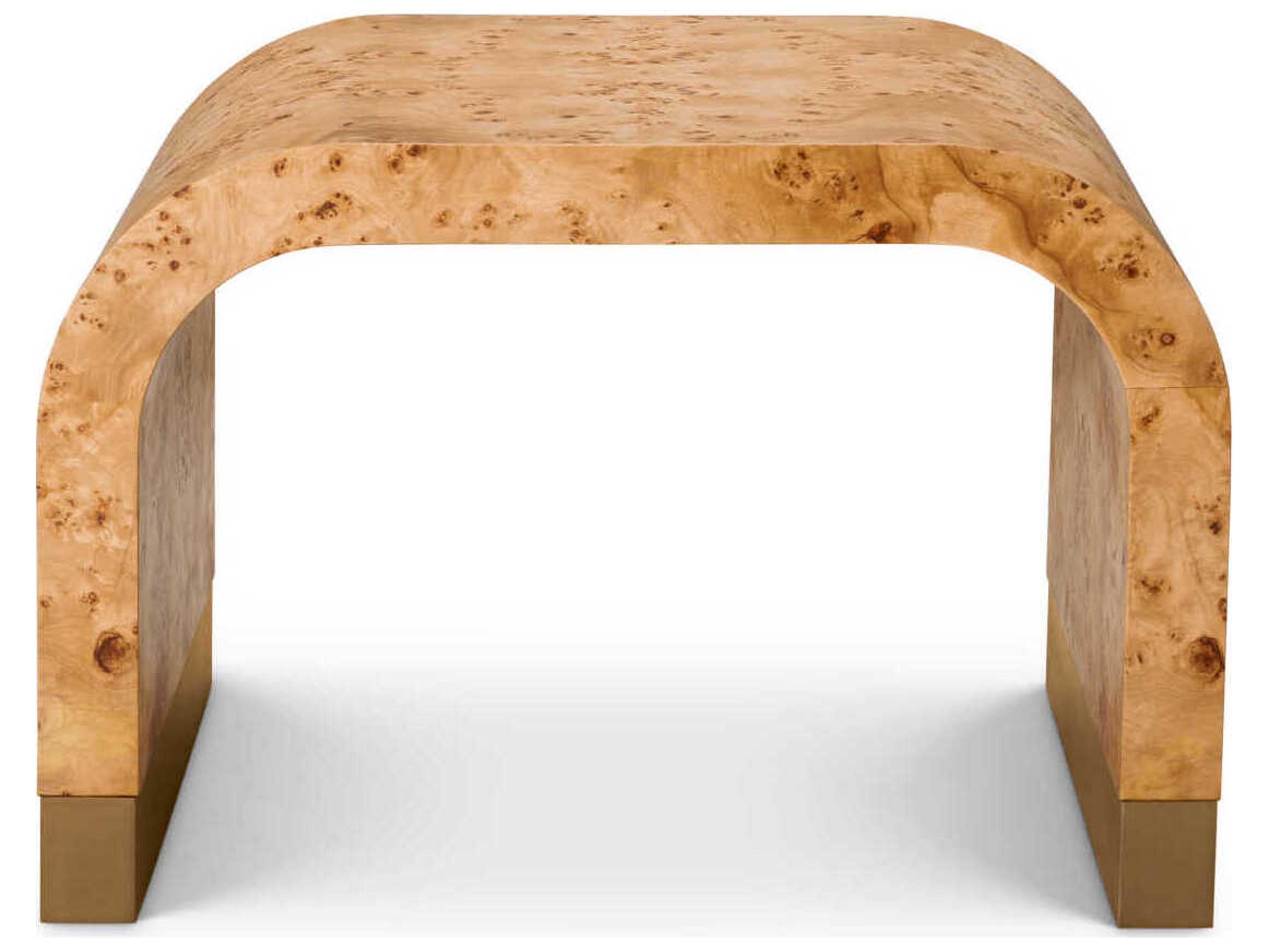 Eichholtz Quinton Light Brown Mappa Burl Veneer Side Table