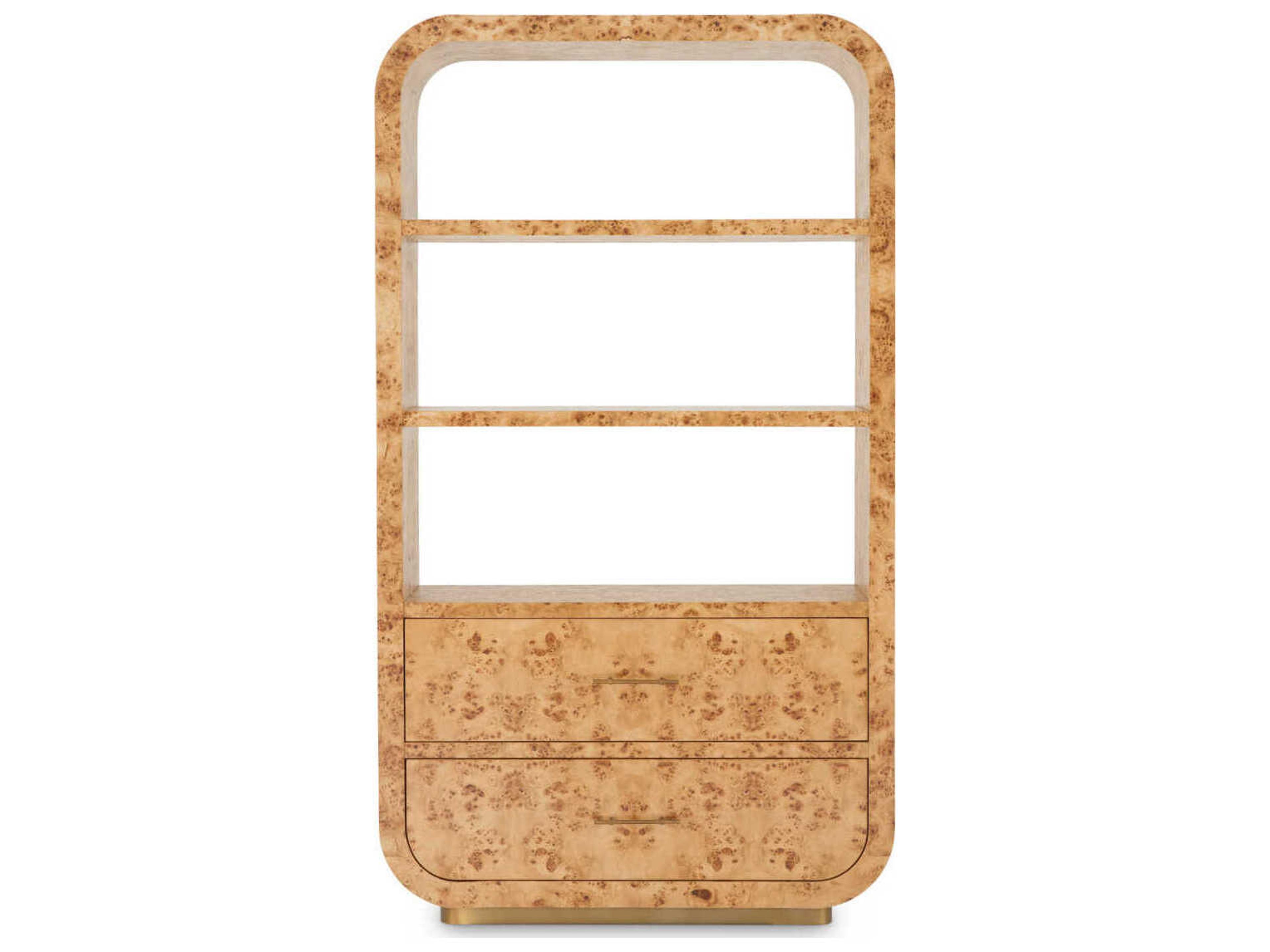 Eichholtz Quinton Light Brown Mappa Burl Veneer Cabinet