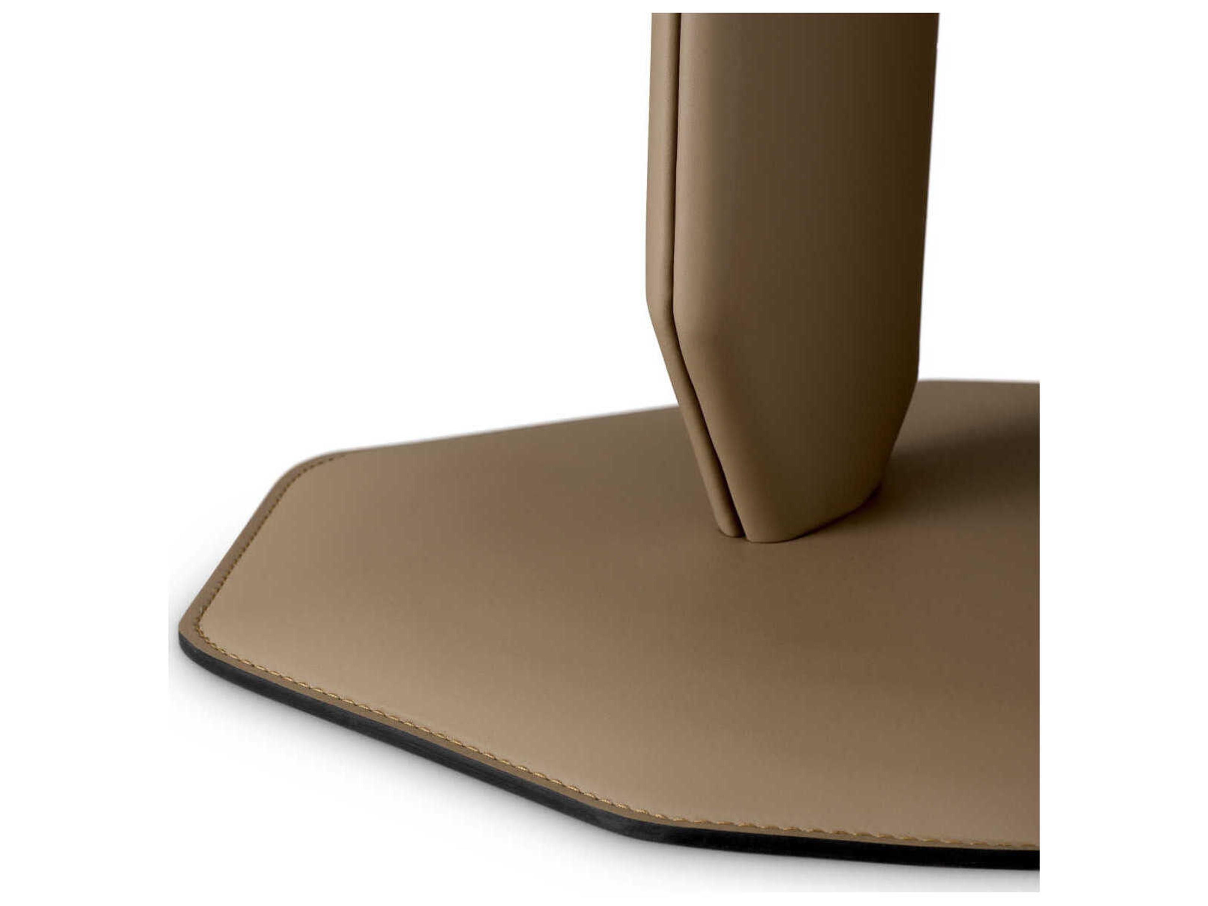 Eichholtz Maurizio Faux Leather Brown Side Table