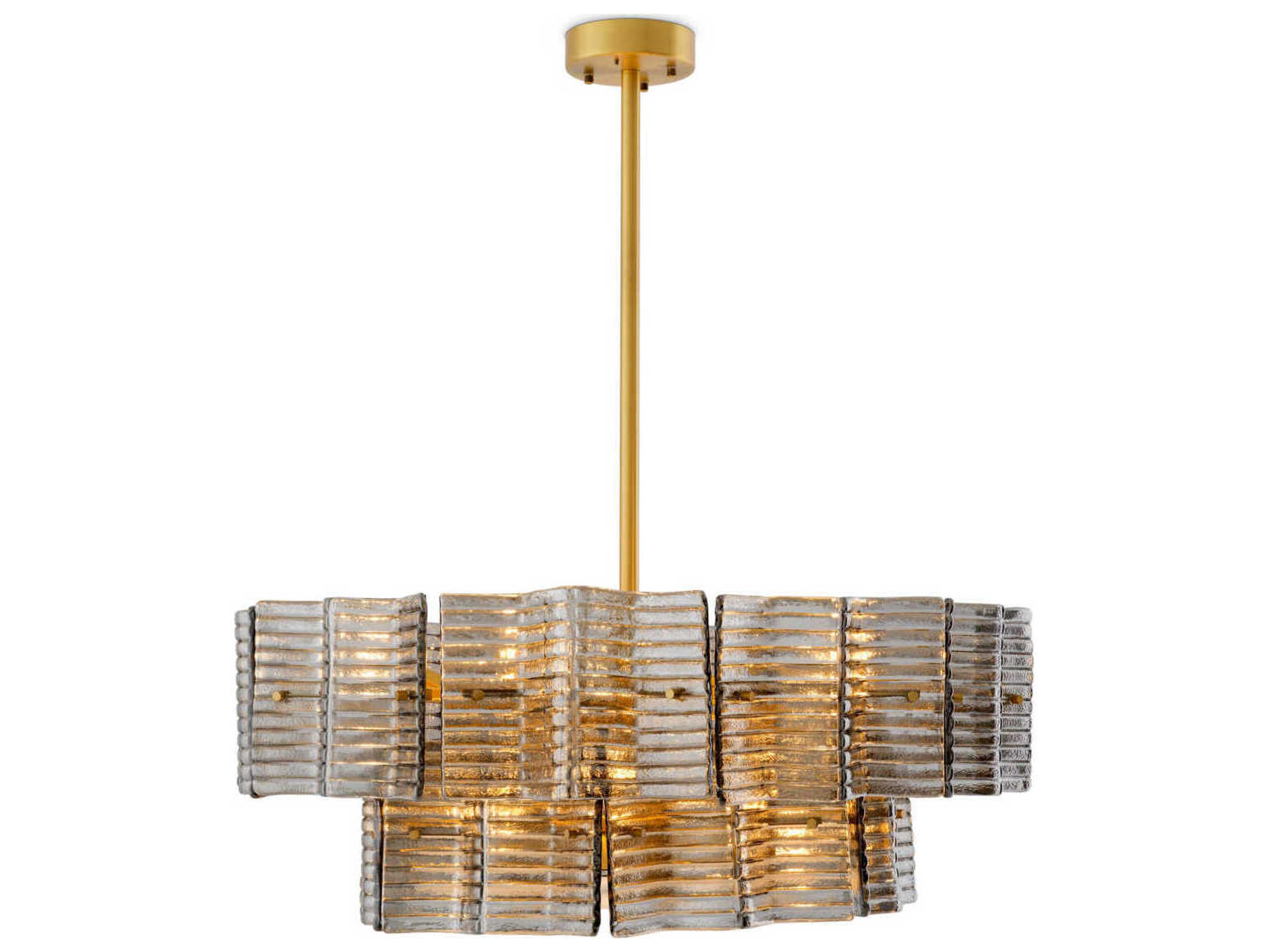 Eichholtz Silvano Smoke Glass Chandelier