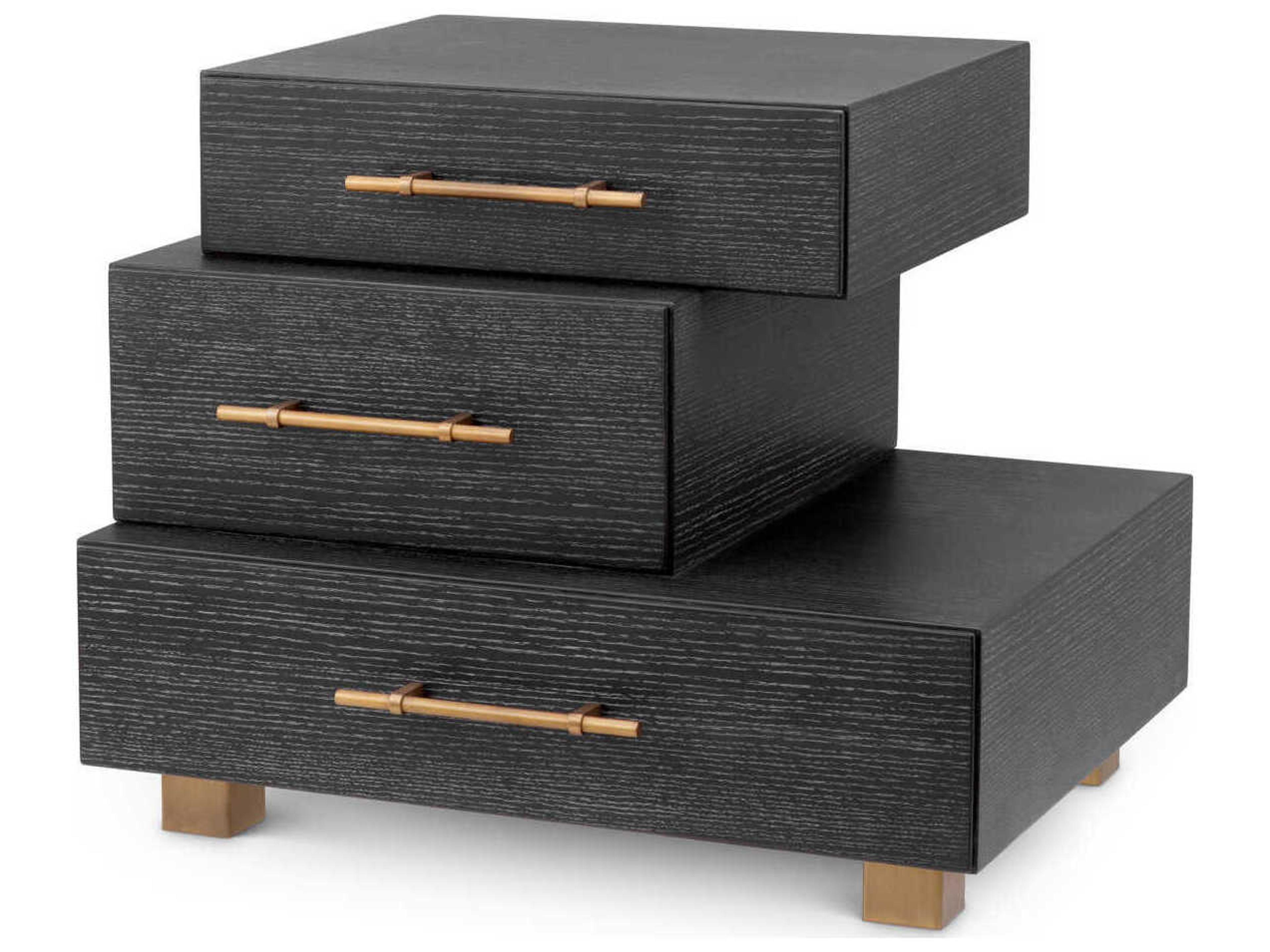 Evendale Charcoal Oak Veneer Nightstand