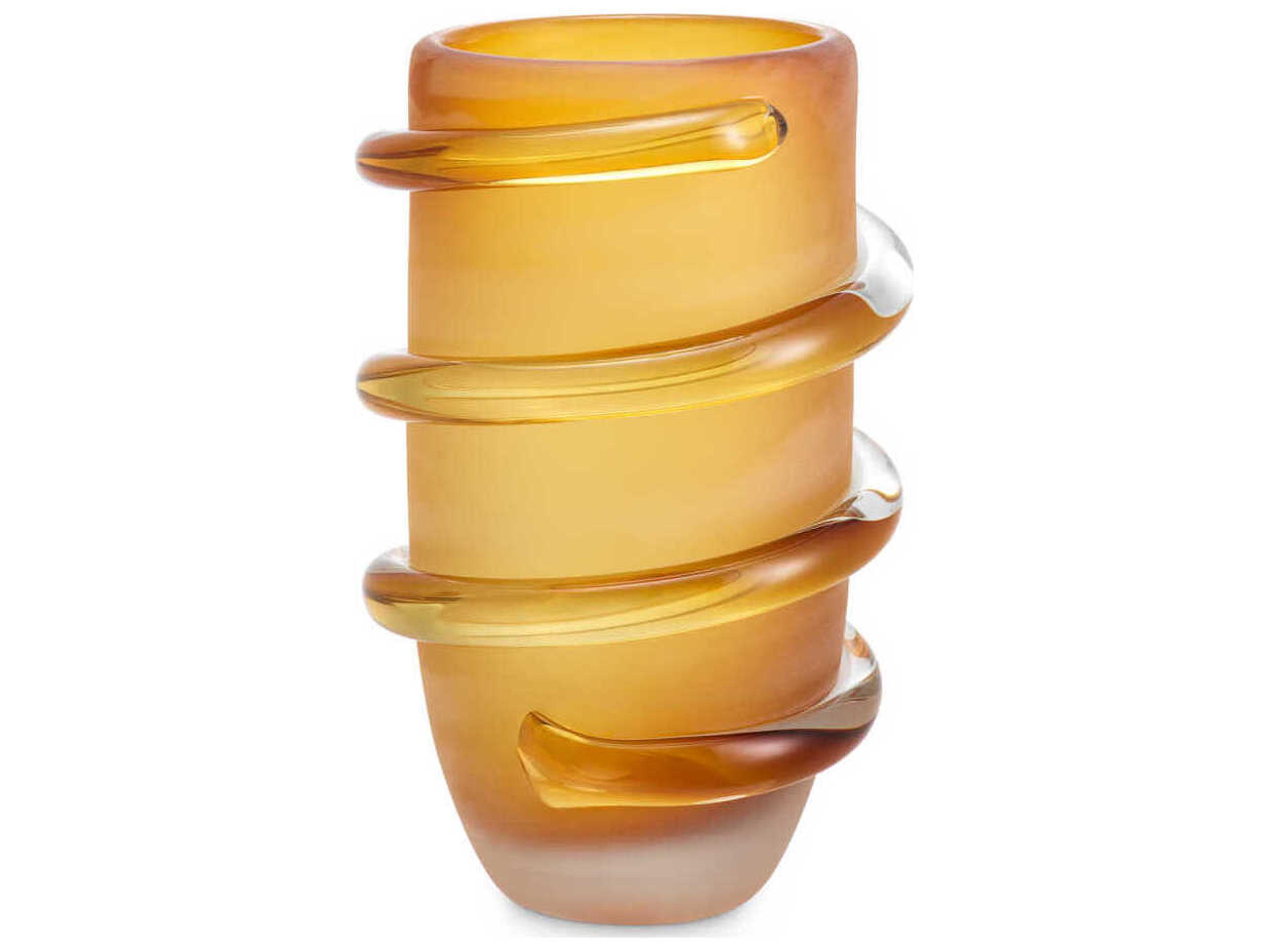 Eliano S Frosted Amber Vase