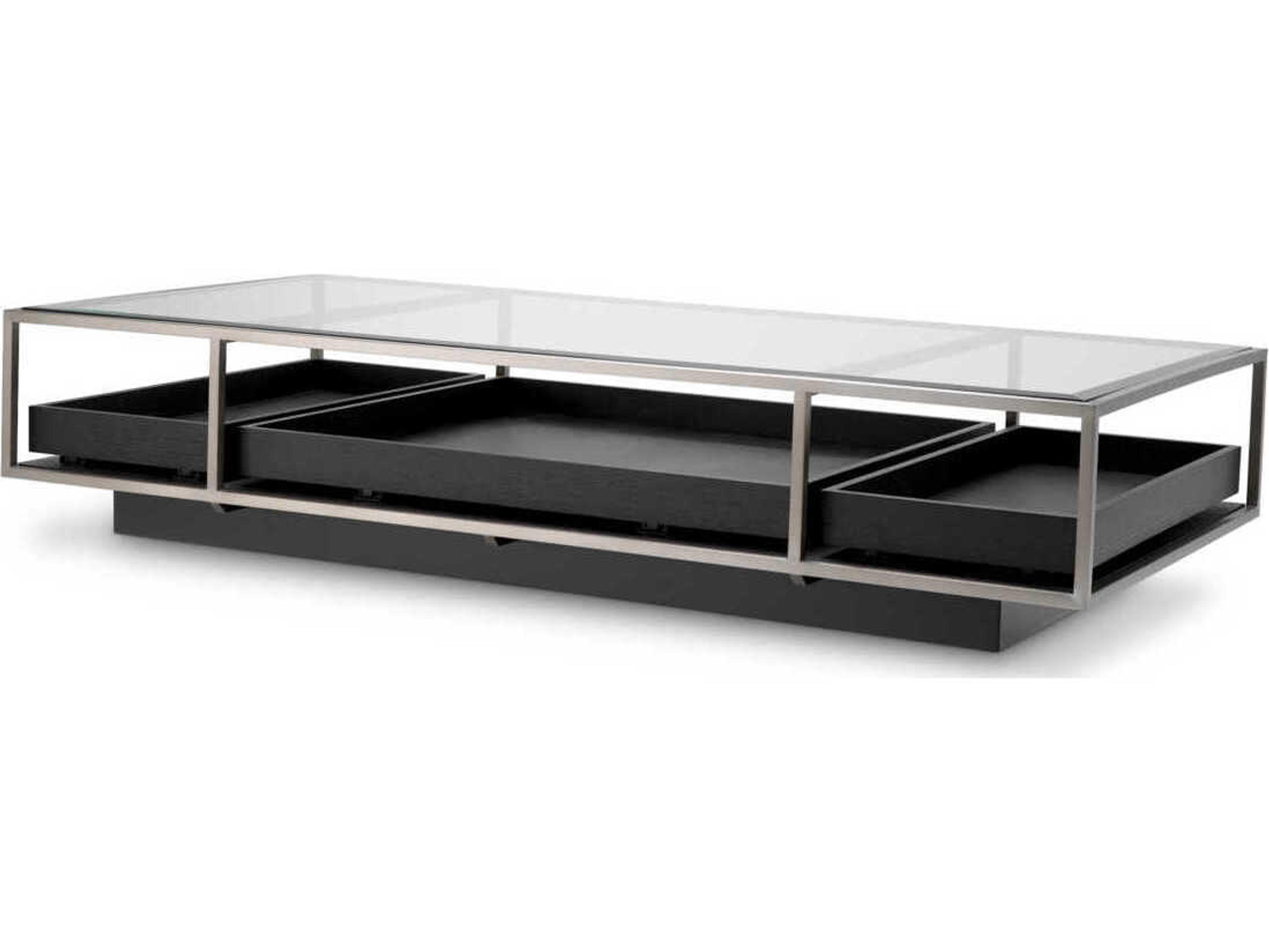 Roxton Brushed Steel Coffee Table