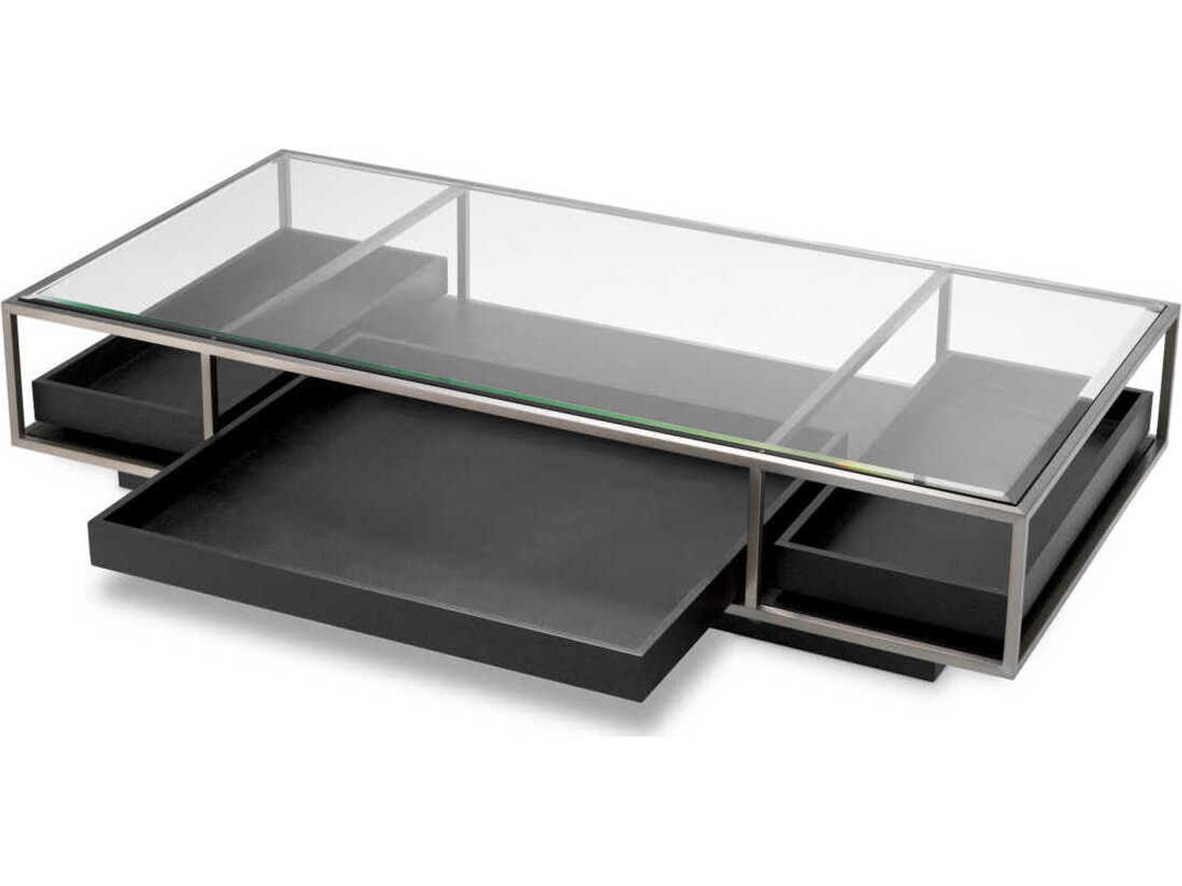 Eichholtz Roxton Brushed Steel Coffee Table