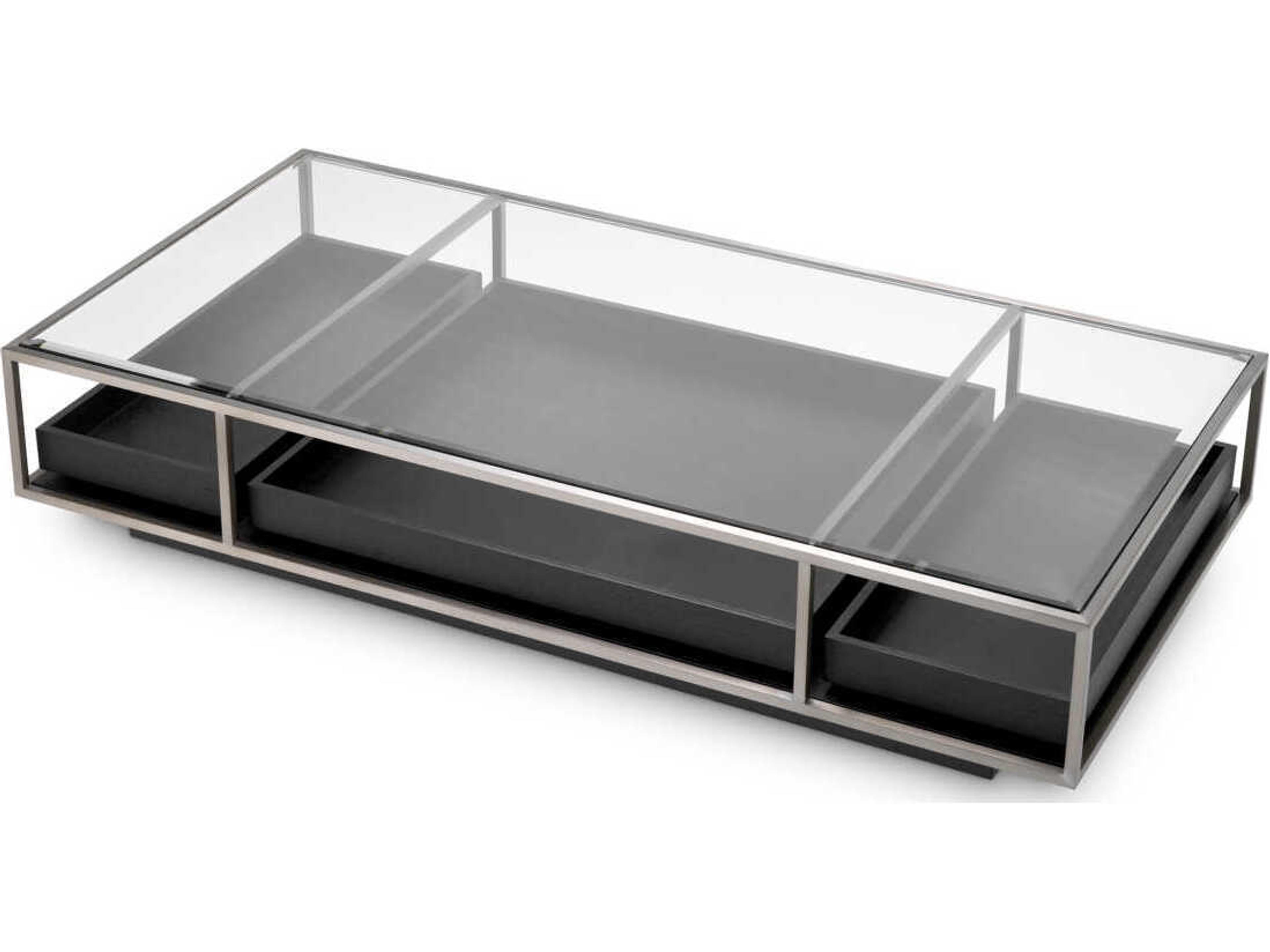 Eichholtz Roxton Brushed Steel Coffee Table