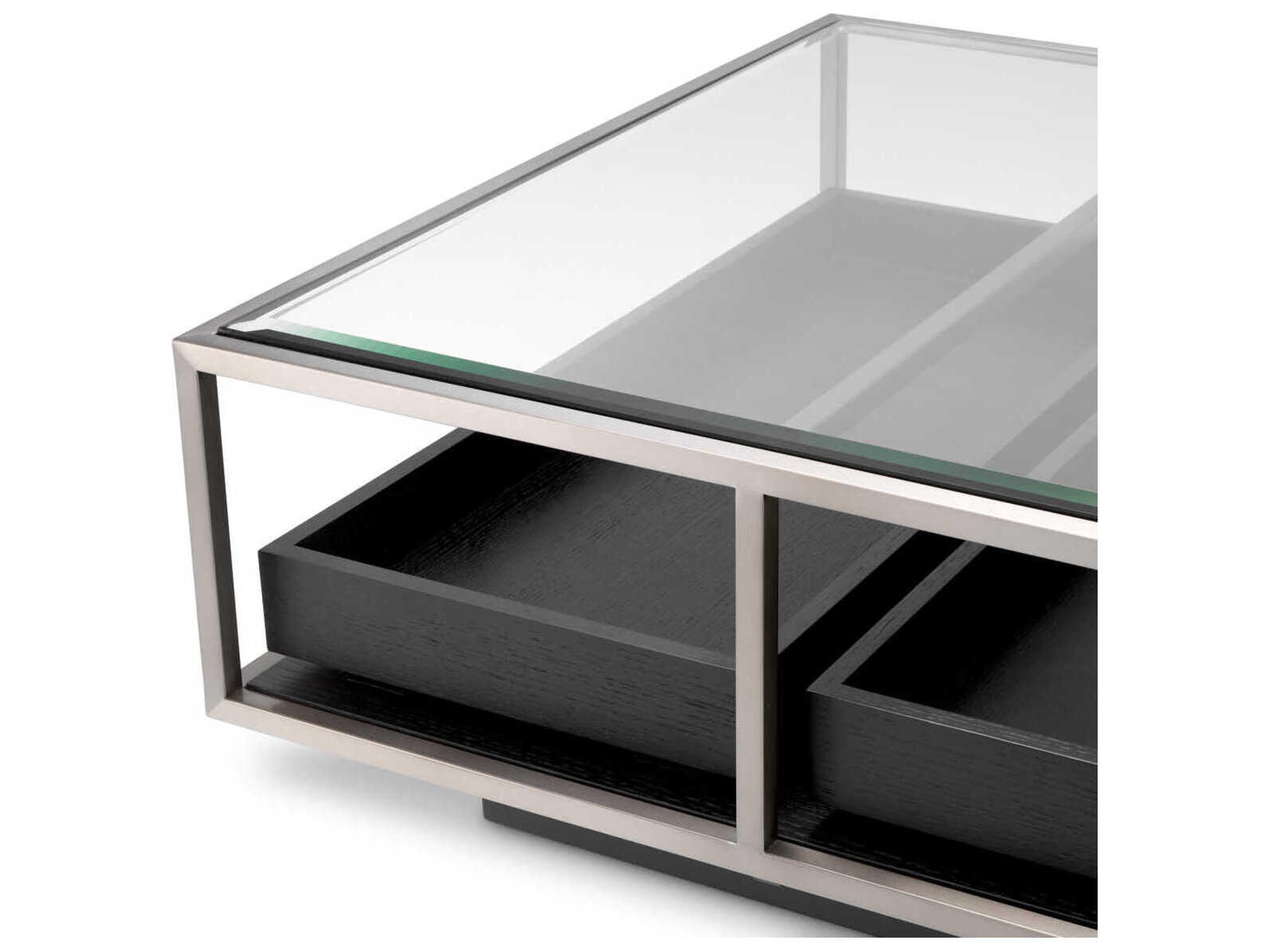 Eichholtz Roxton Brushed Steel Coffee Table