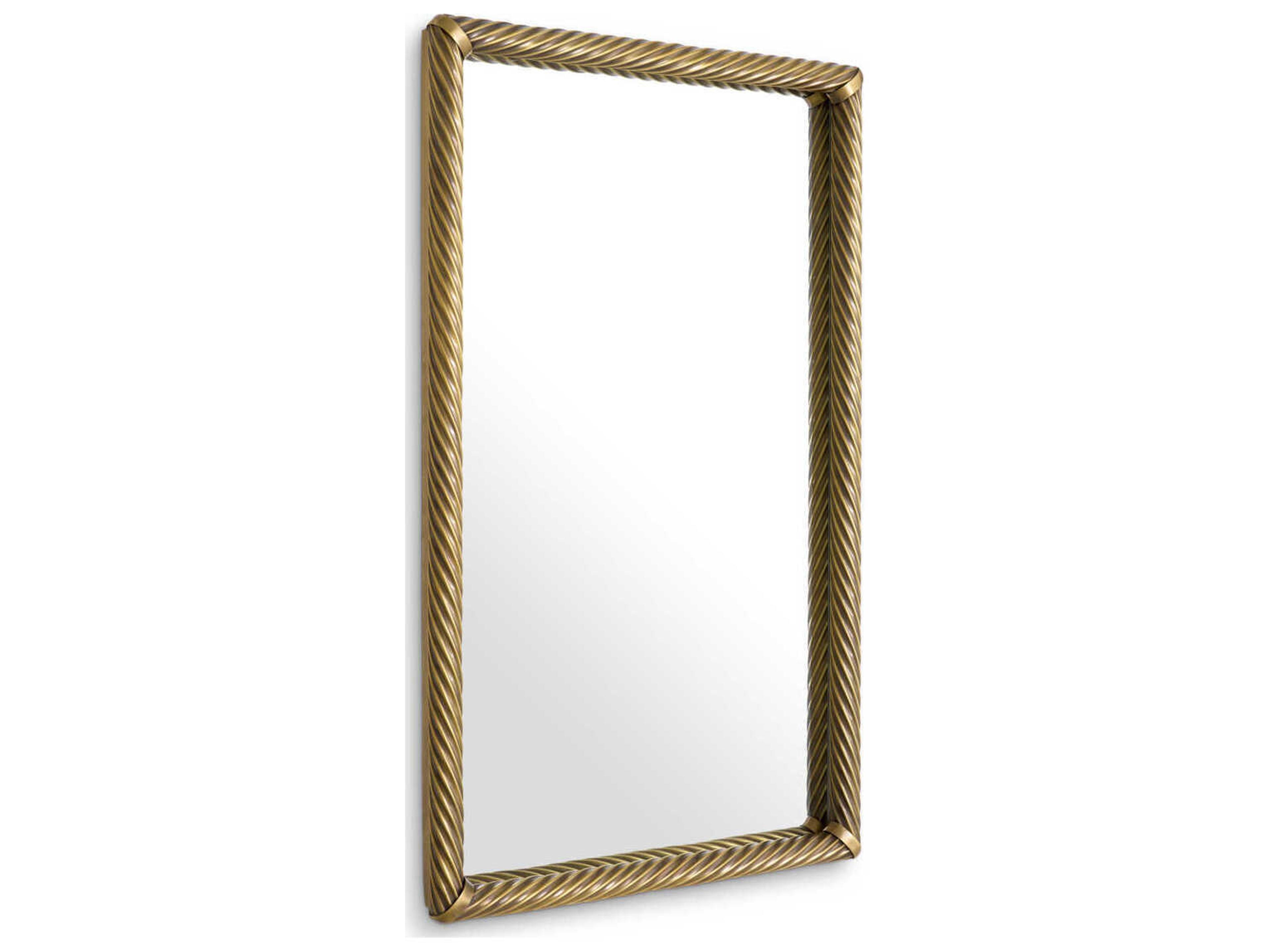 Eichholtz Salvi Rectangular Vintage Brass Mirror