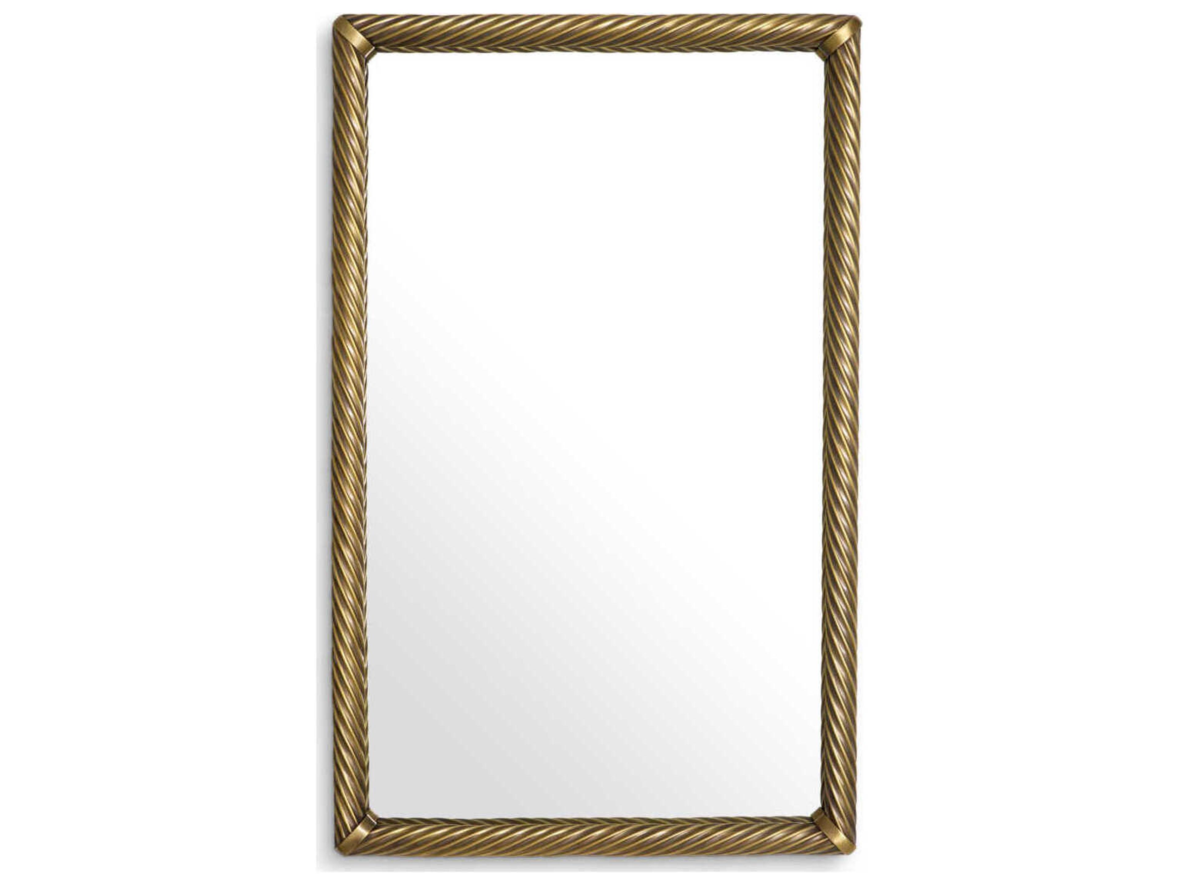 Eichholtz Salvi Rectangular Vintage Brass Mirror