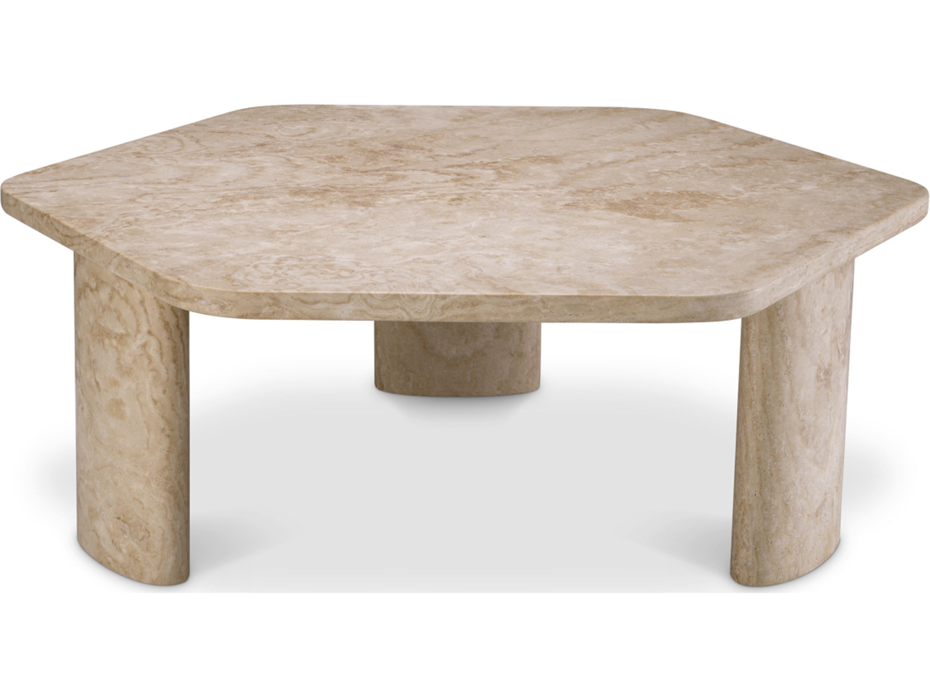 Rectangular Stone Travertine Coffee Table