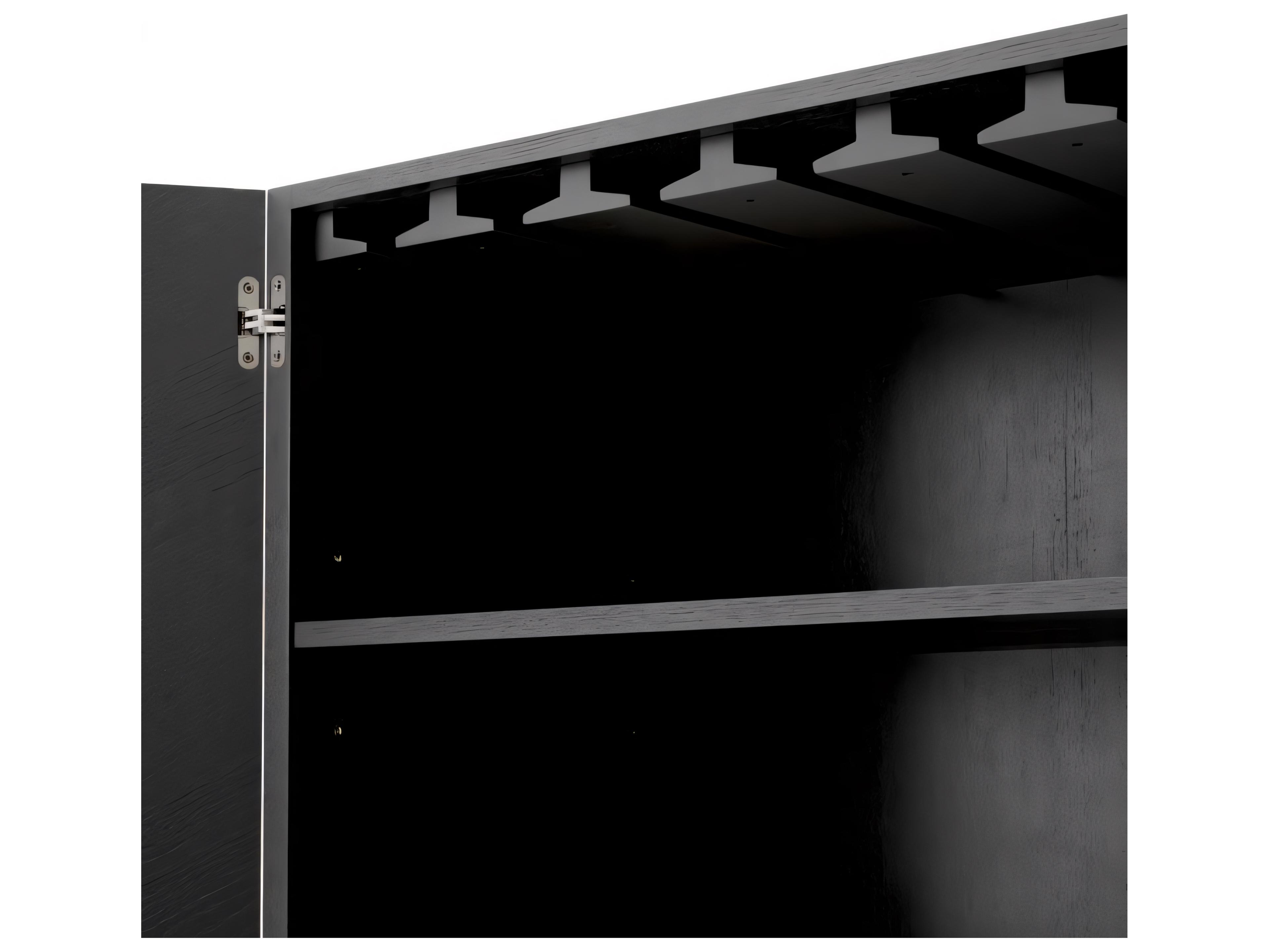 Eichholtz Brown Oak Wood Natural Veneer X Eucalyptus Bar Cabinet