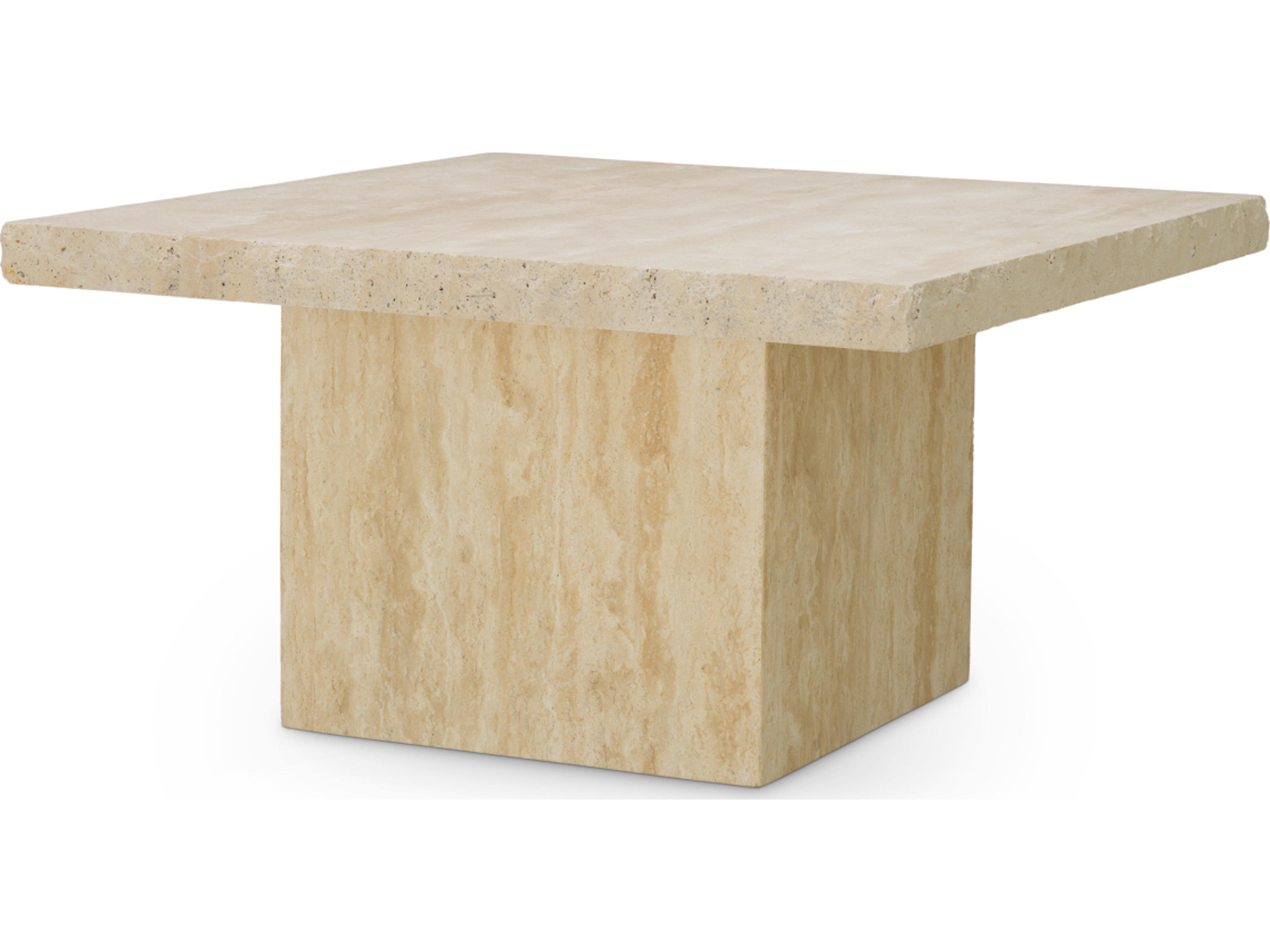 Rectangular Stone Travertine Coffee Table