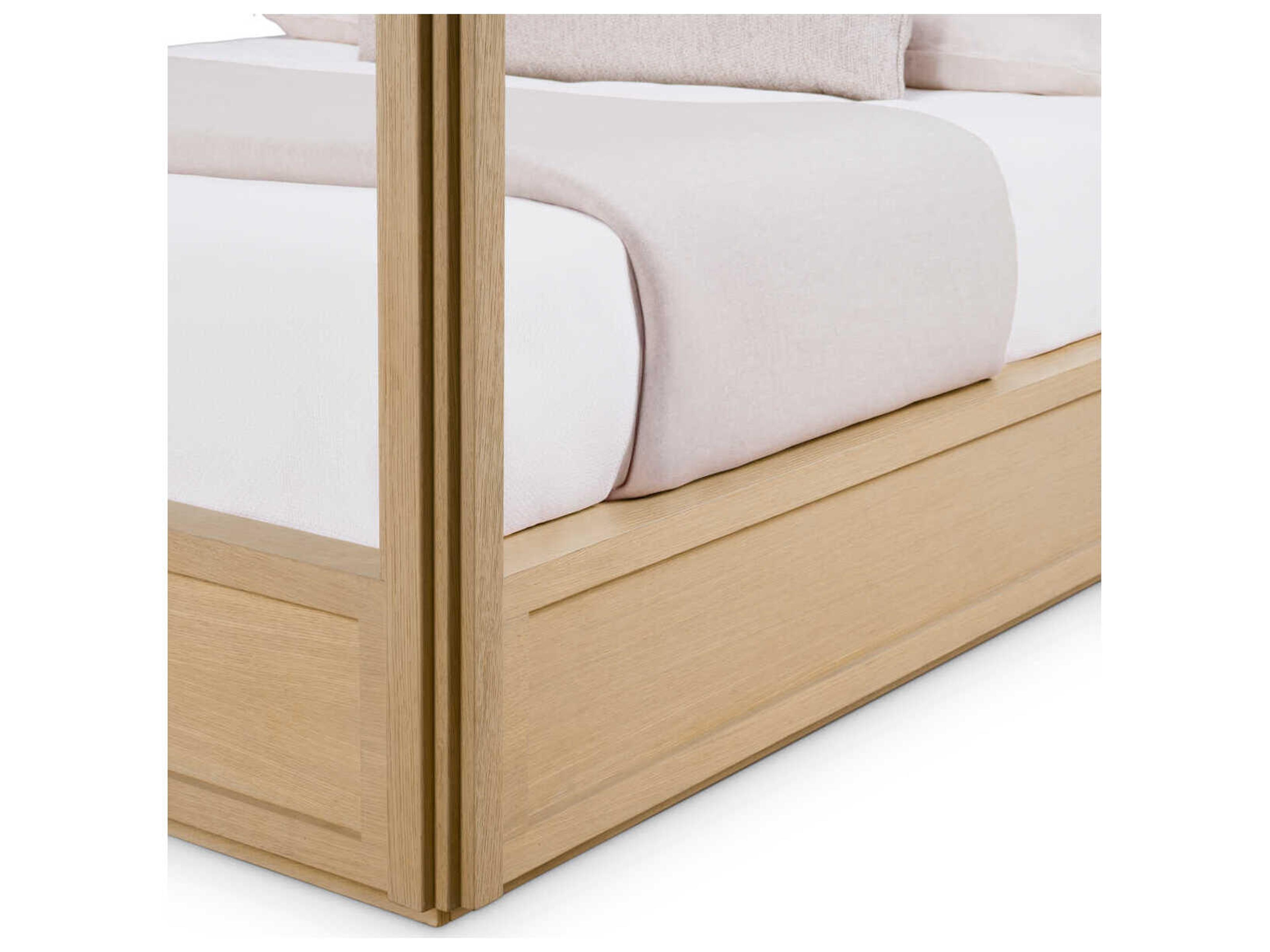 Eichholtz Bed Tribeca King Natural Oak Veneer Size Canopy