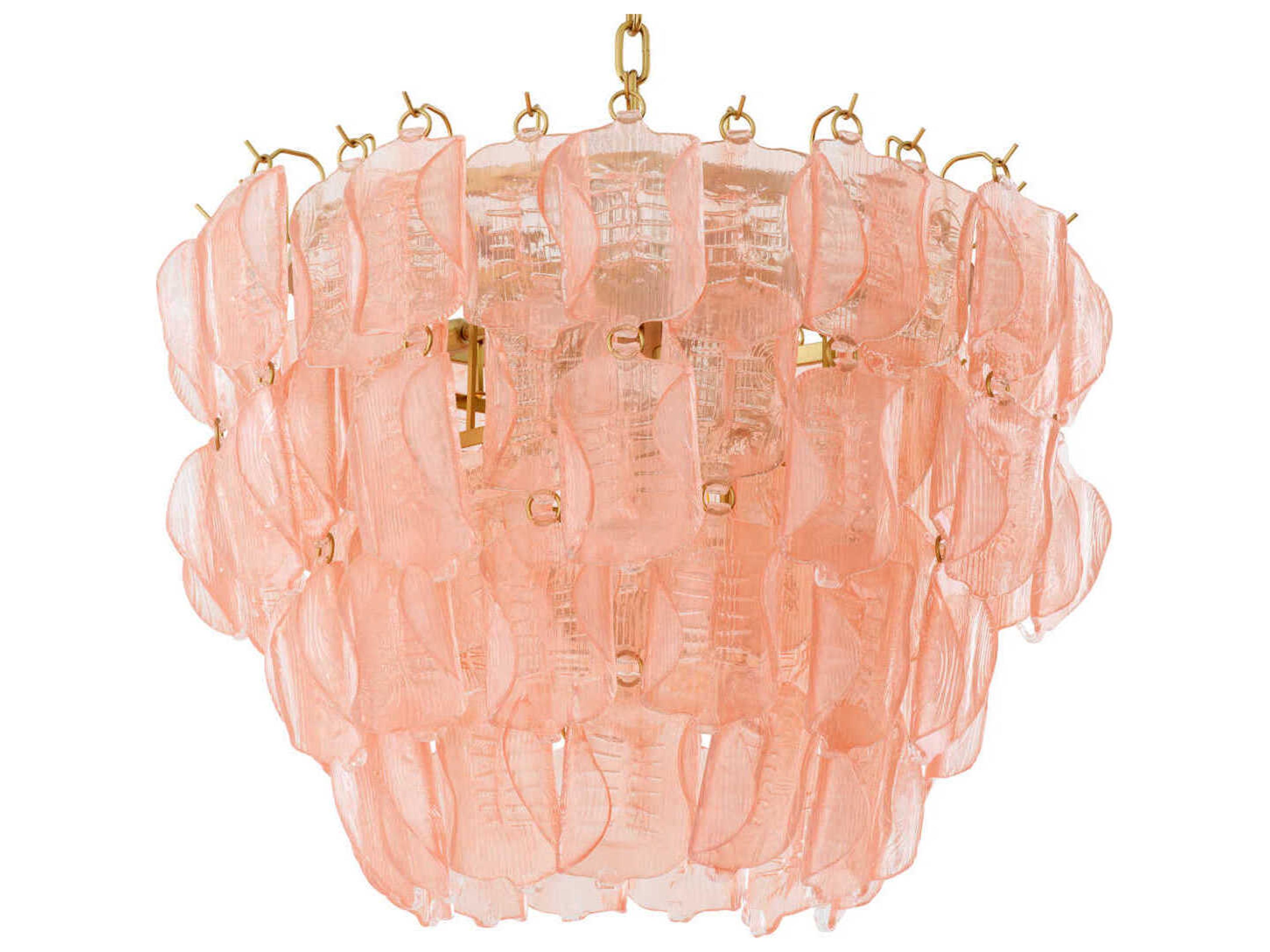 Eichholtz Solange Pink Glass Chandelier