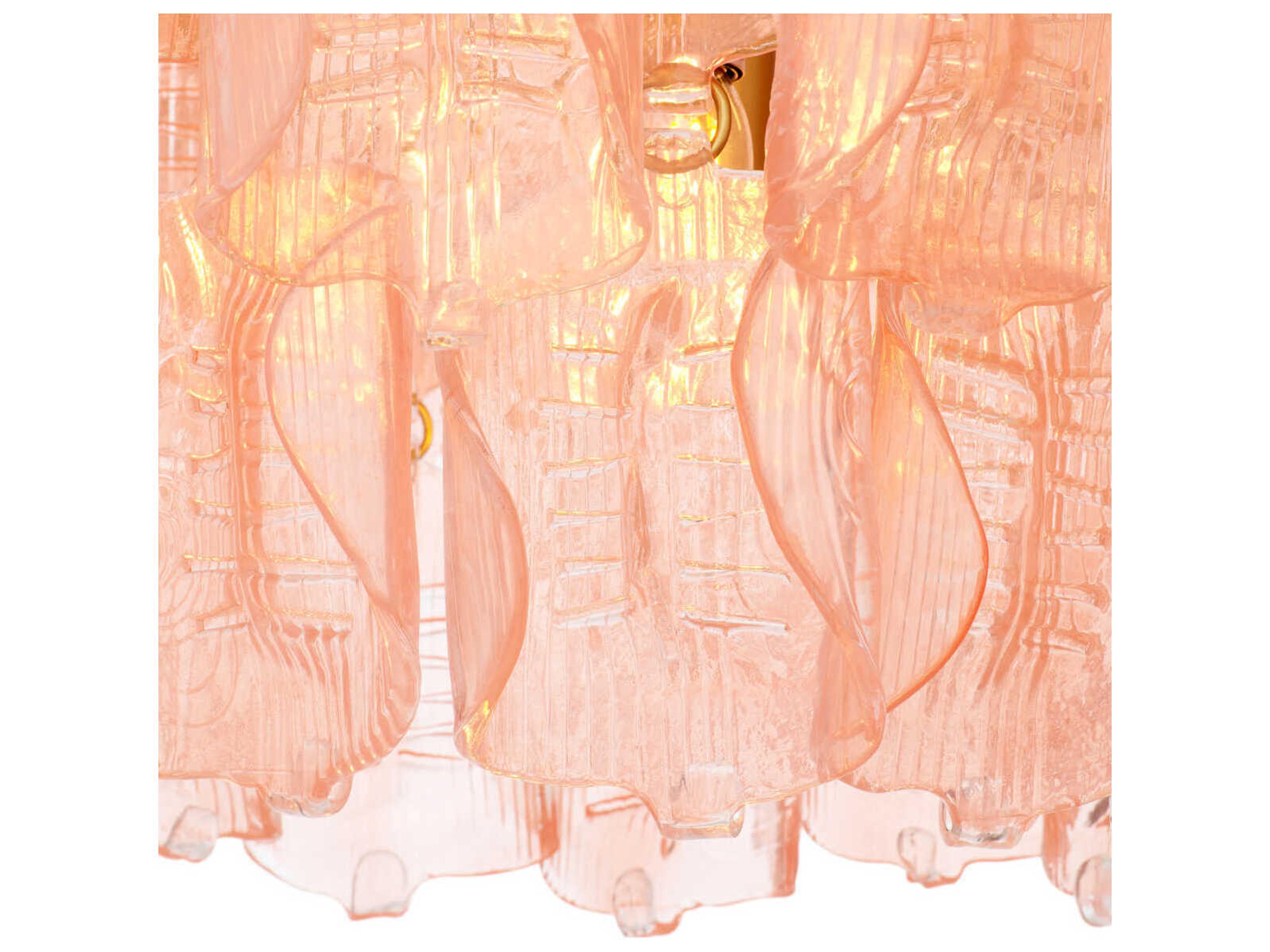 Eichholtz Solange Pink Glass Chandelier