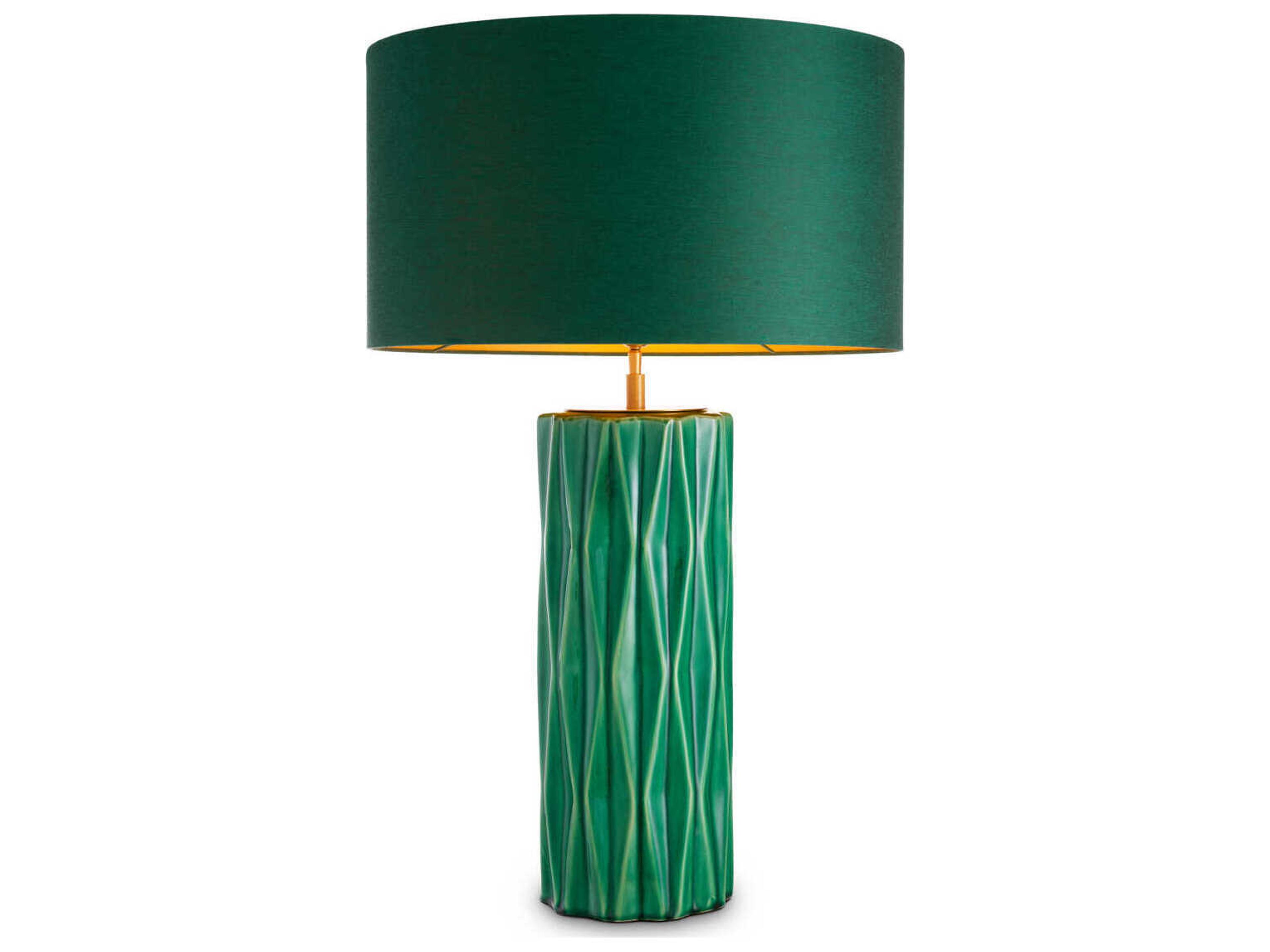 Amarello Green Ceramic Incl Shade Table Lamp