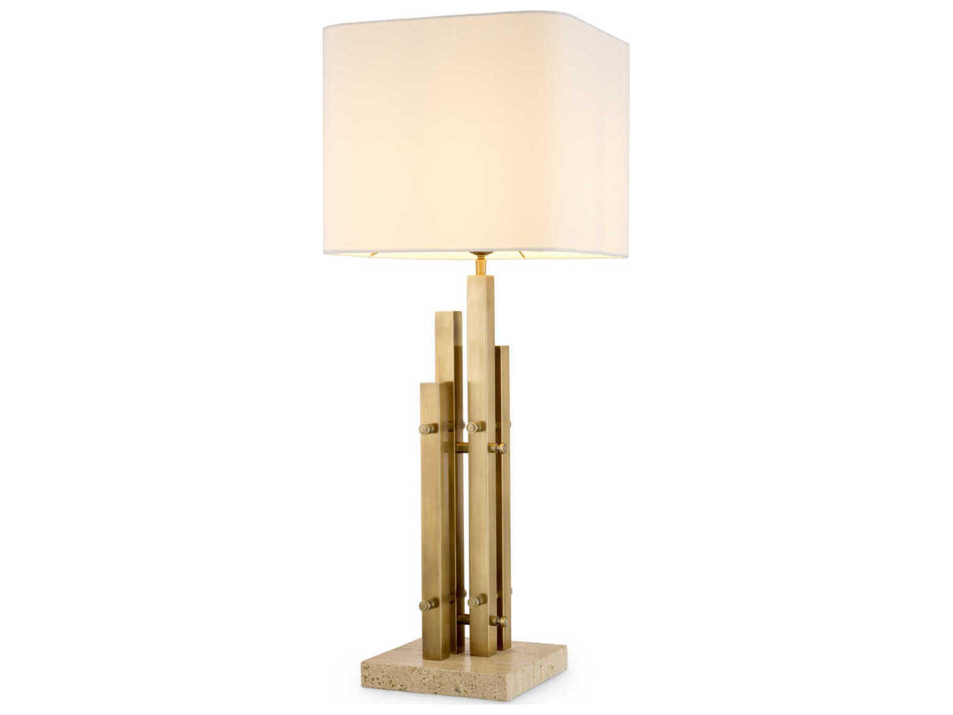 Destino Vintage Brass Incl Shade Table Lamp