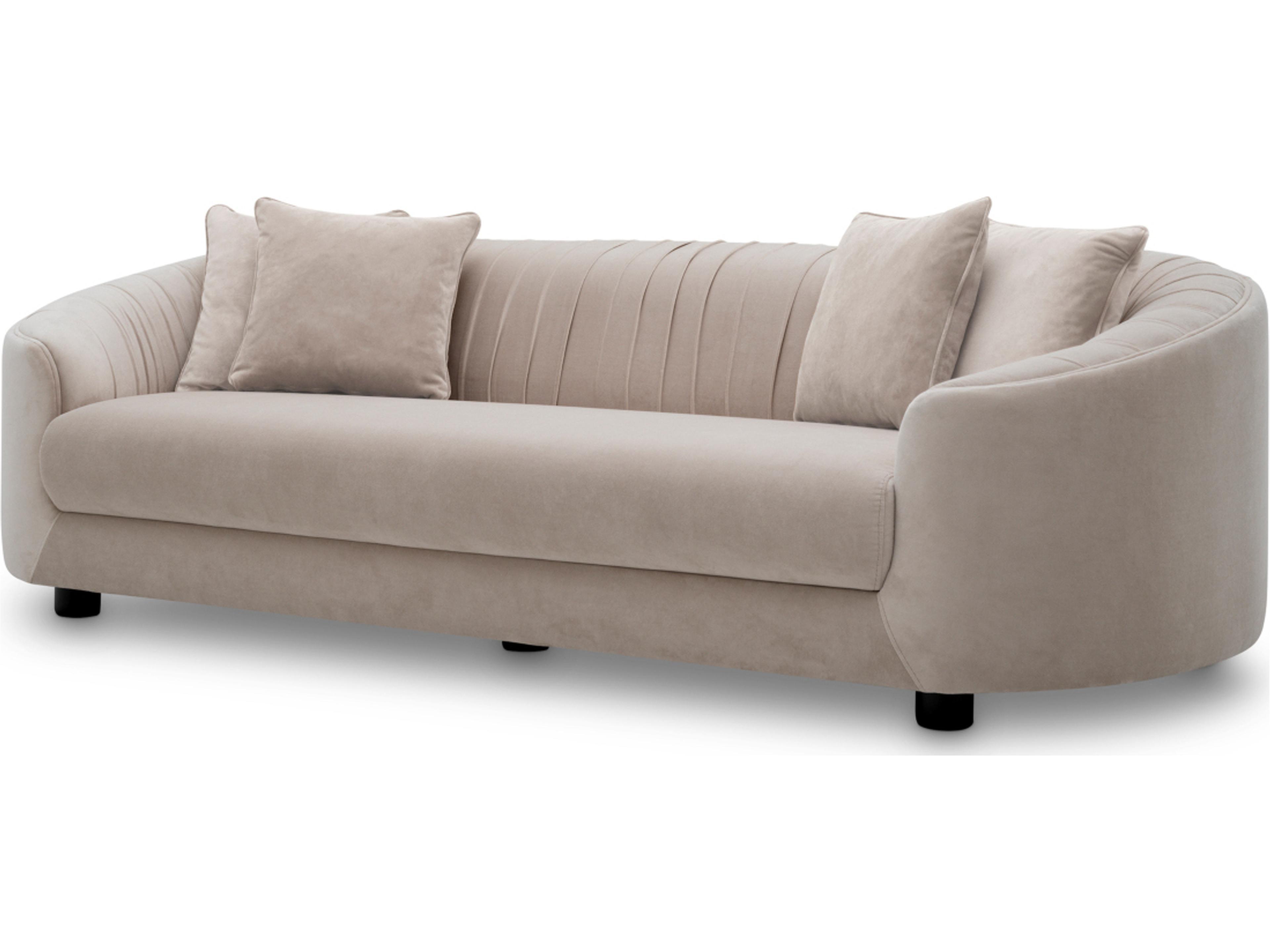 Amaro Cream X Black Feet Beige Upholstered Sofa