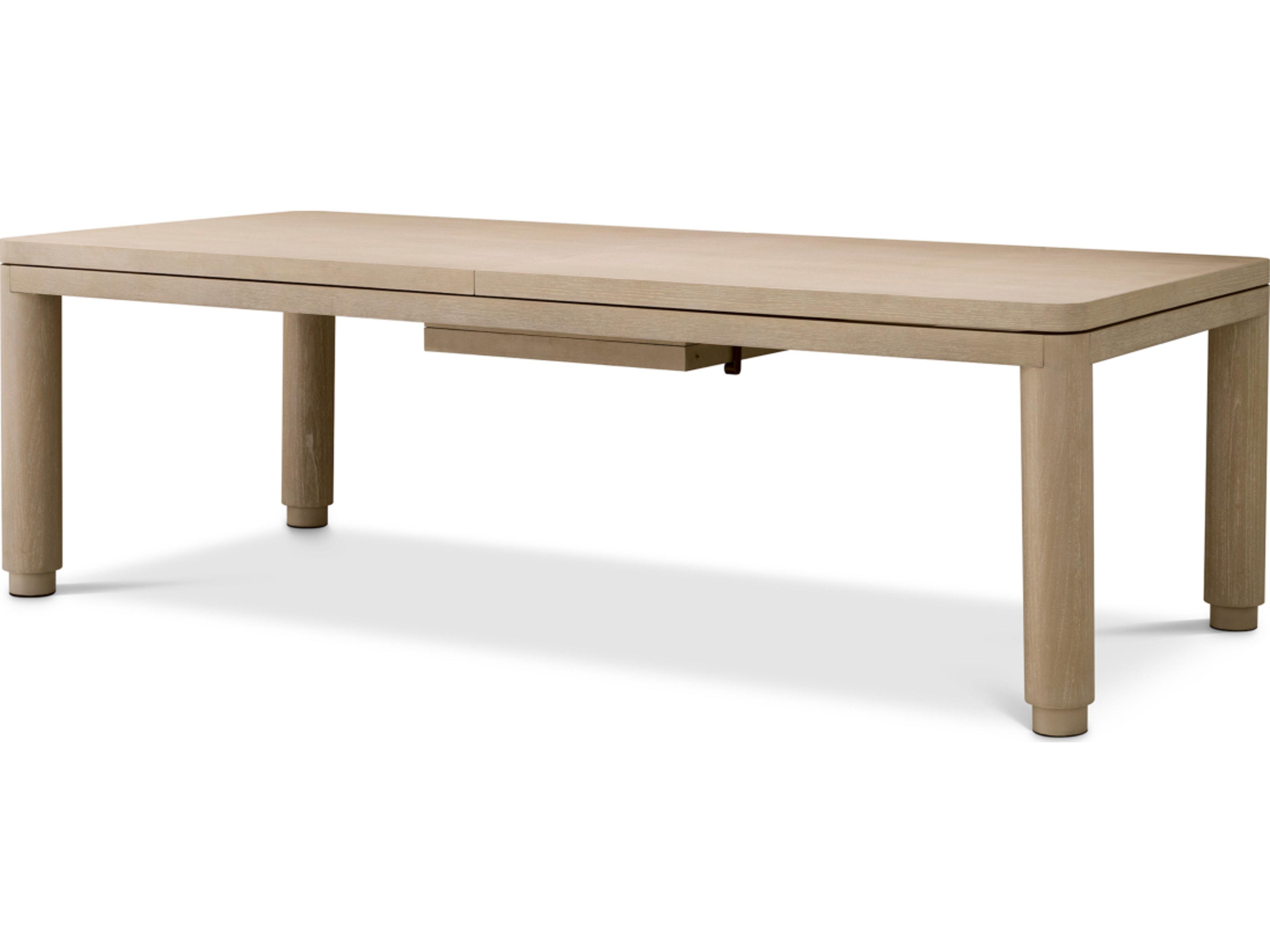 Rectangular Wood Washed Oak Veneer Dining Table